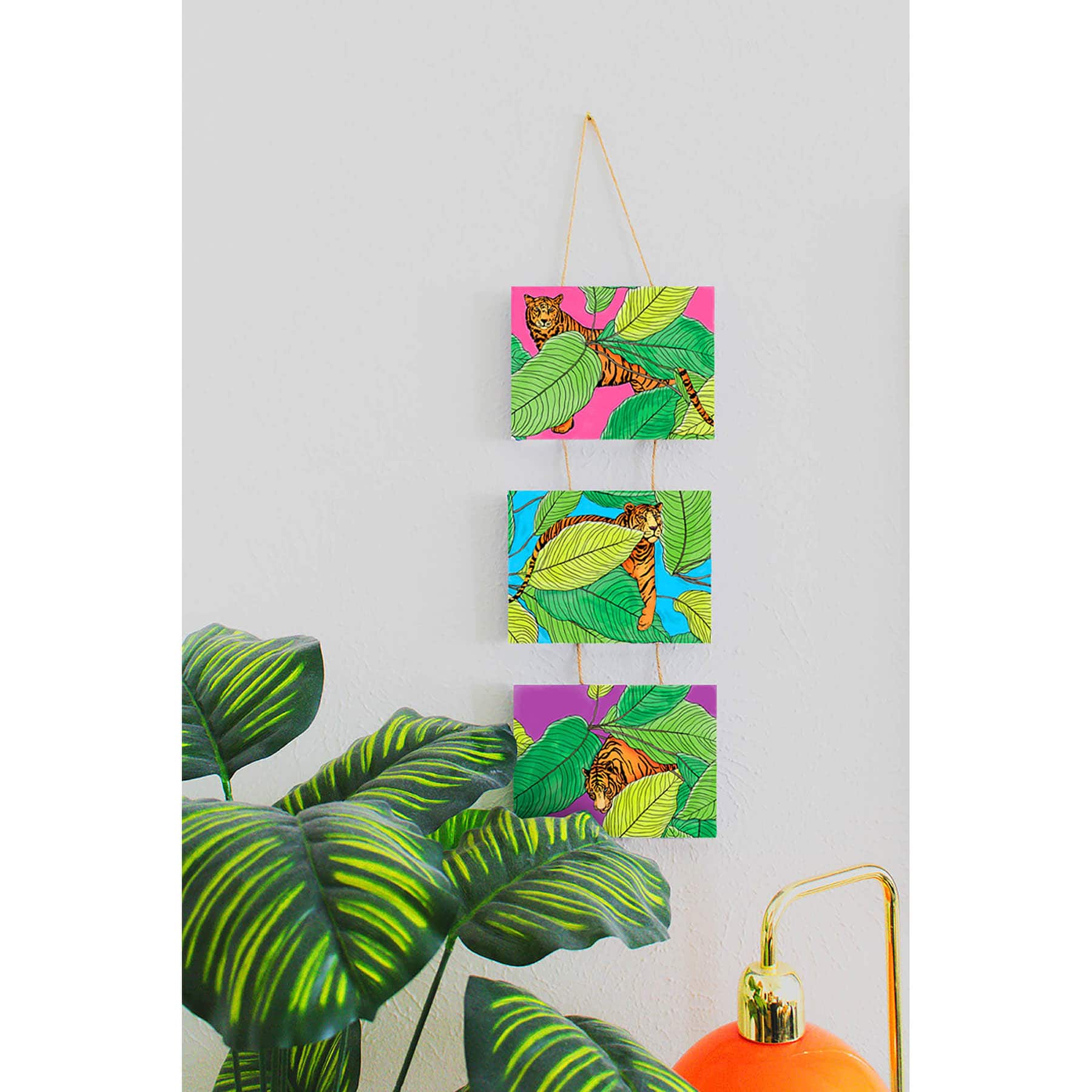 Art 101 Gallery Tiger & Apothecary Hanging Canvas Wall Art Kits