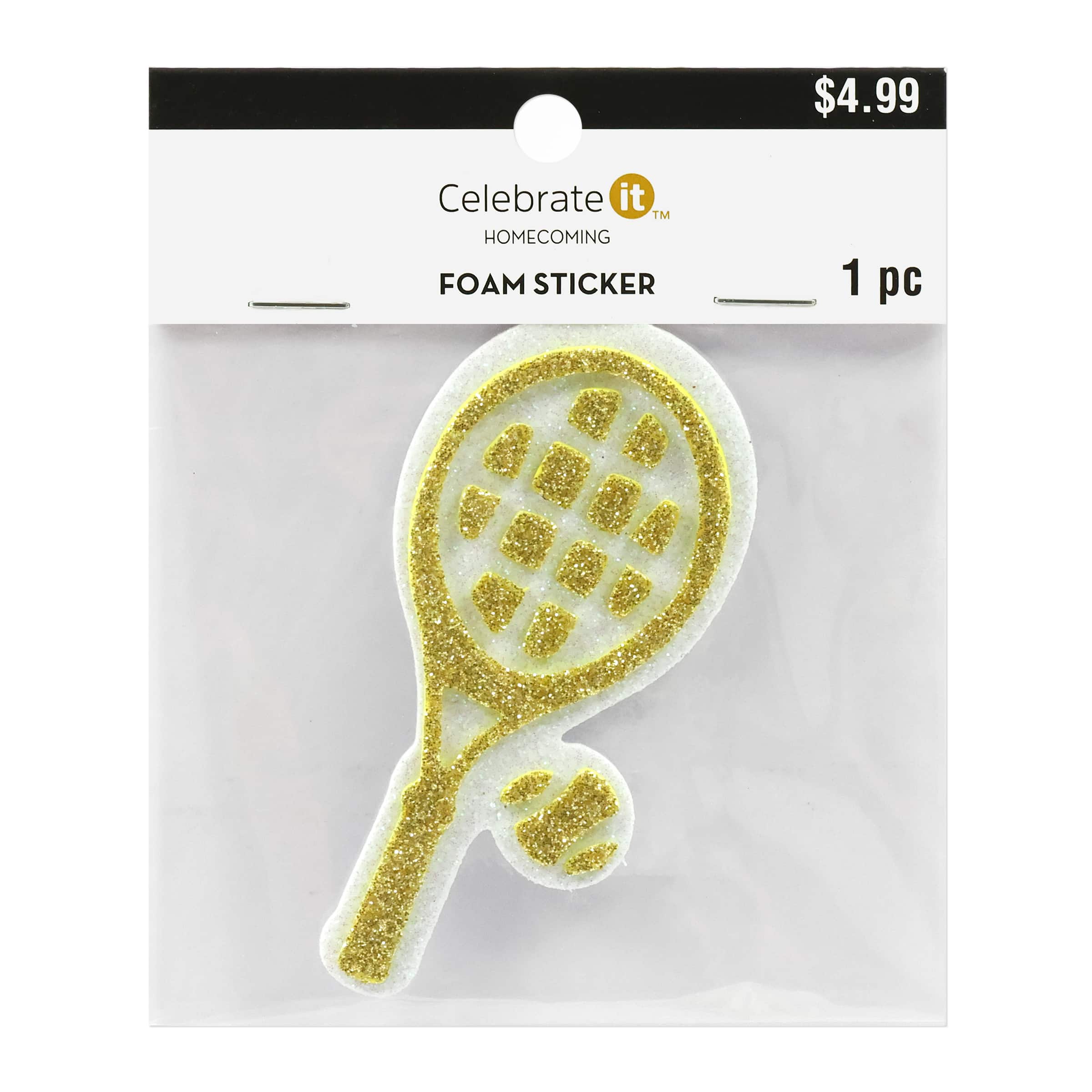 Glitter Tennis Foam Sticker by Celebrate It