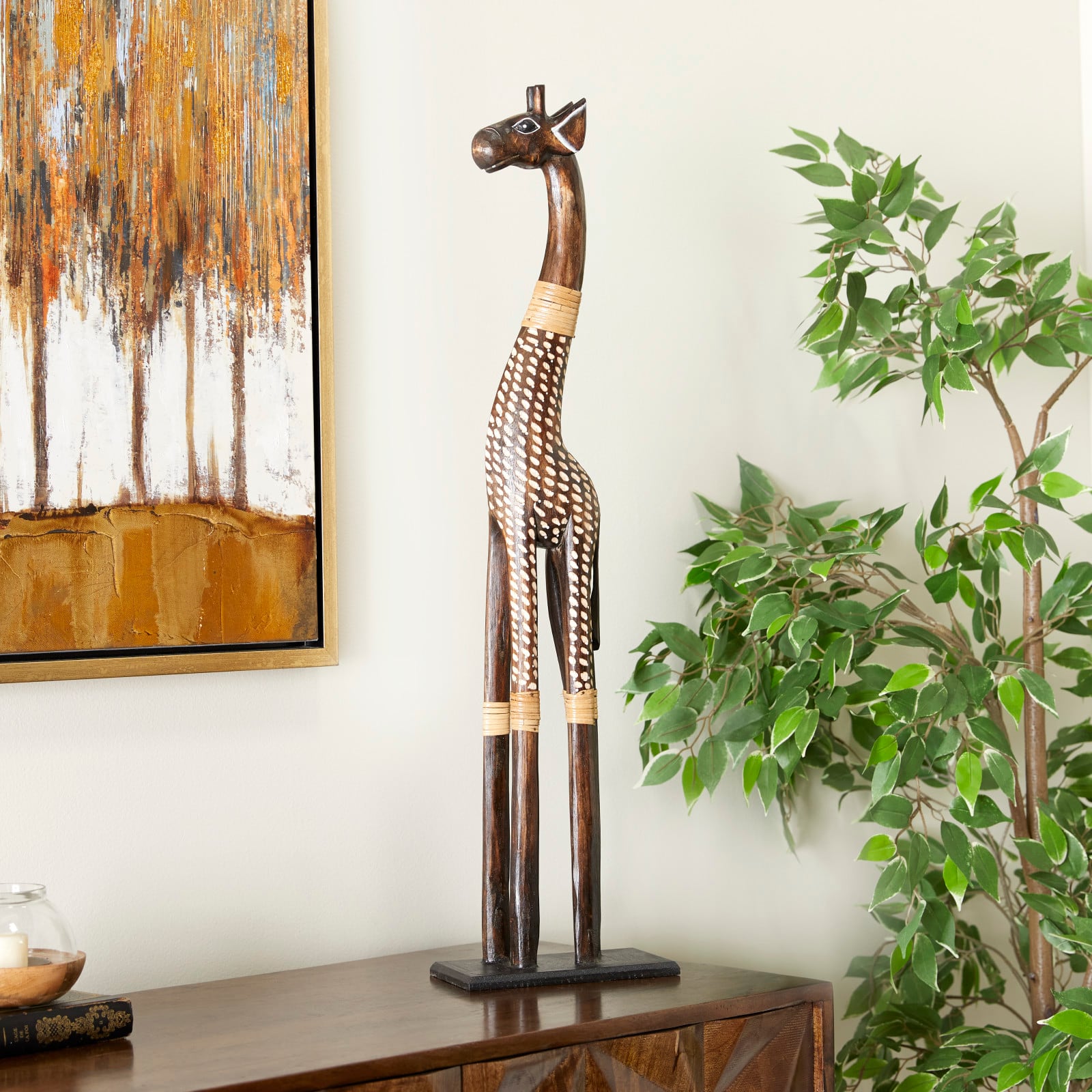 Brown Albizia Bohemian Sculpture, 8" x 8" x 4"
