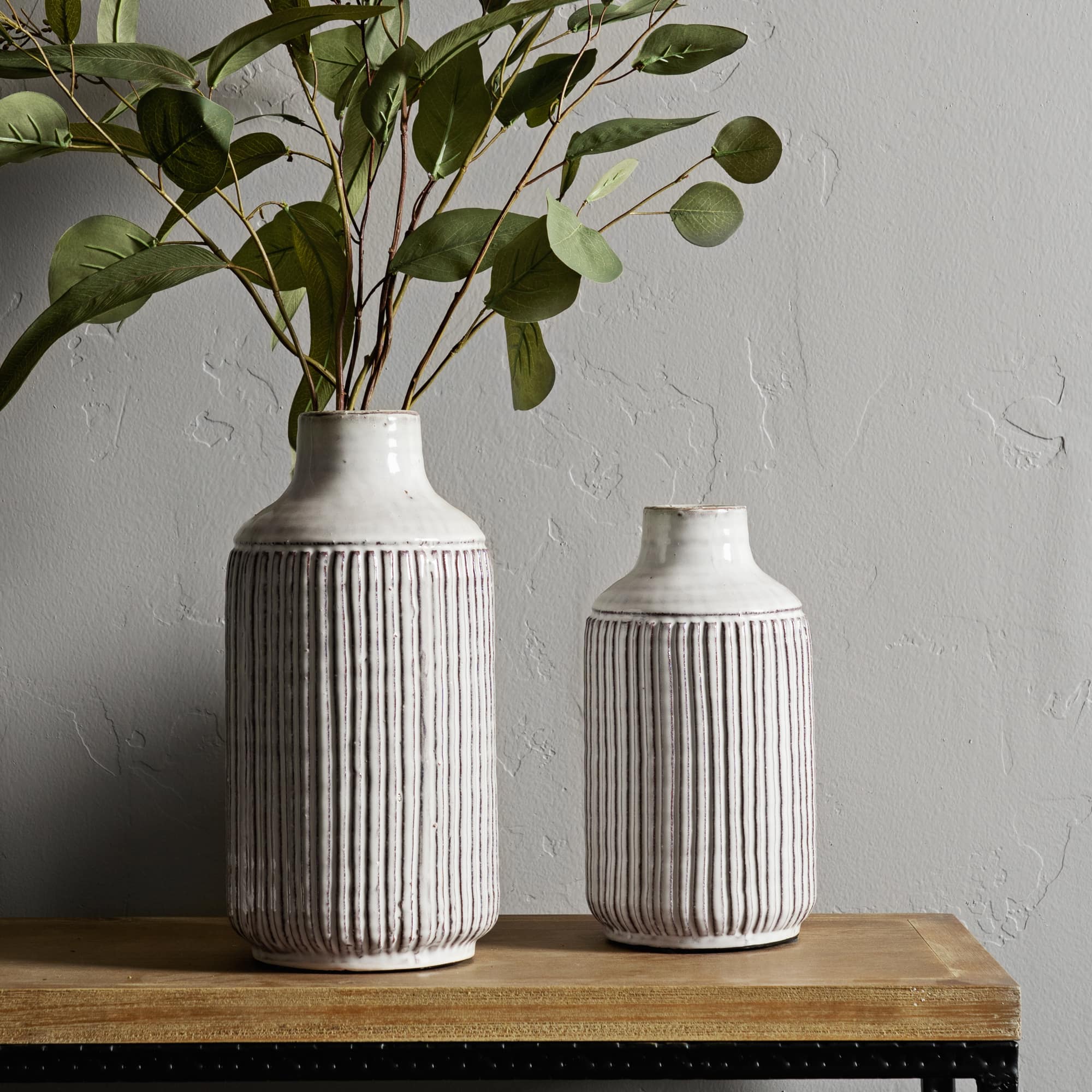 10" Gray Terracotta Vase