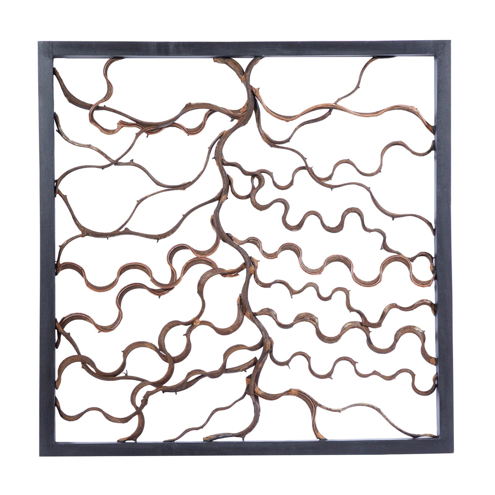 Brown Tree Teak Wood Rustic Wall Decor Set