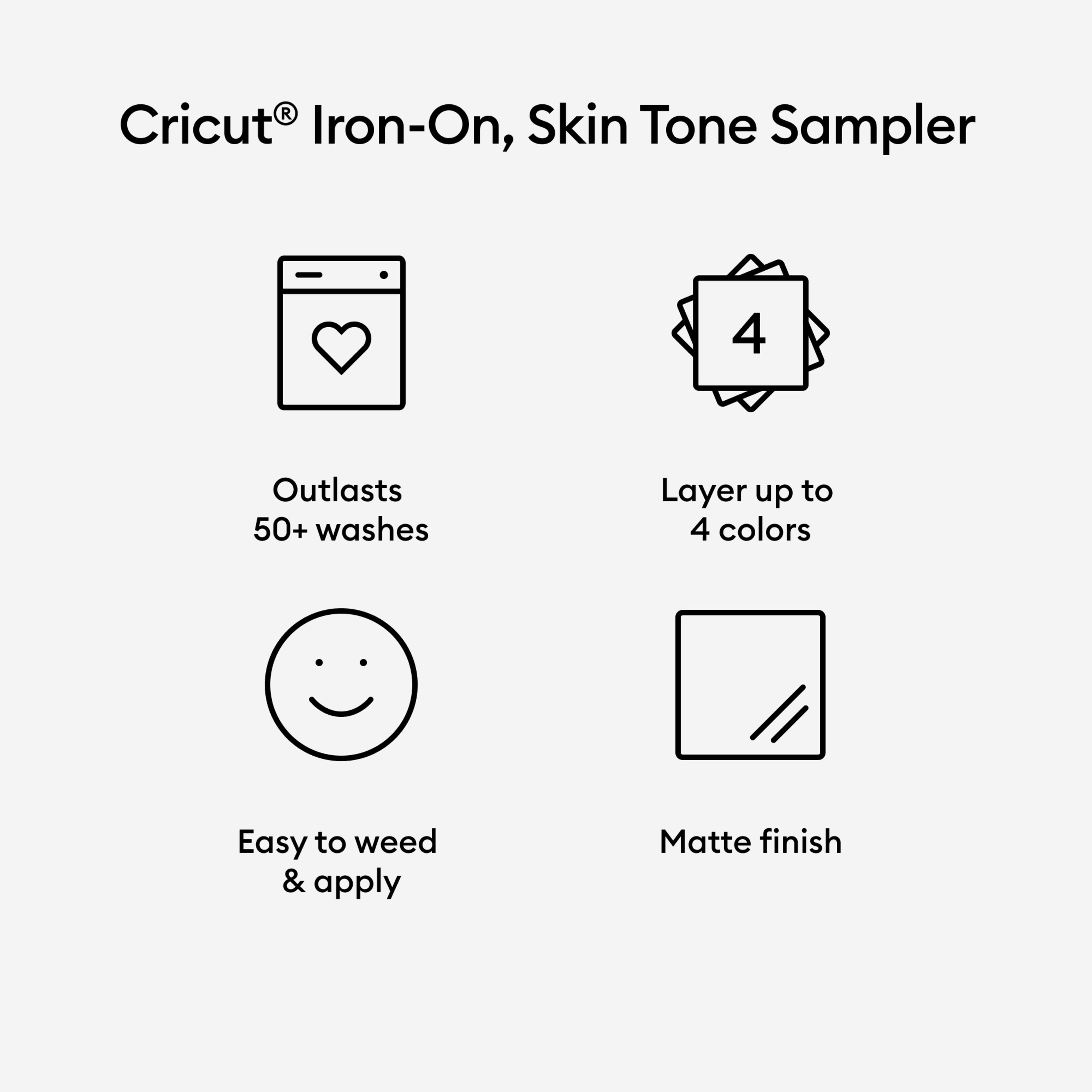 Cricut® Iron-On Heat Transfer Vinyl Sampler, Skin Tone