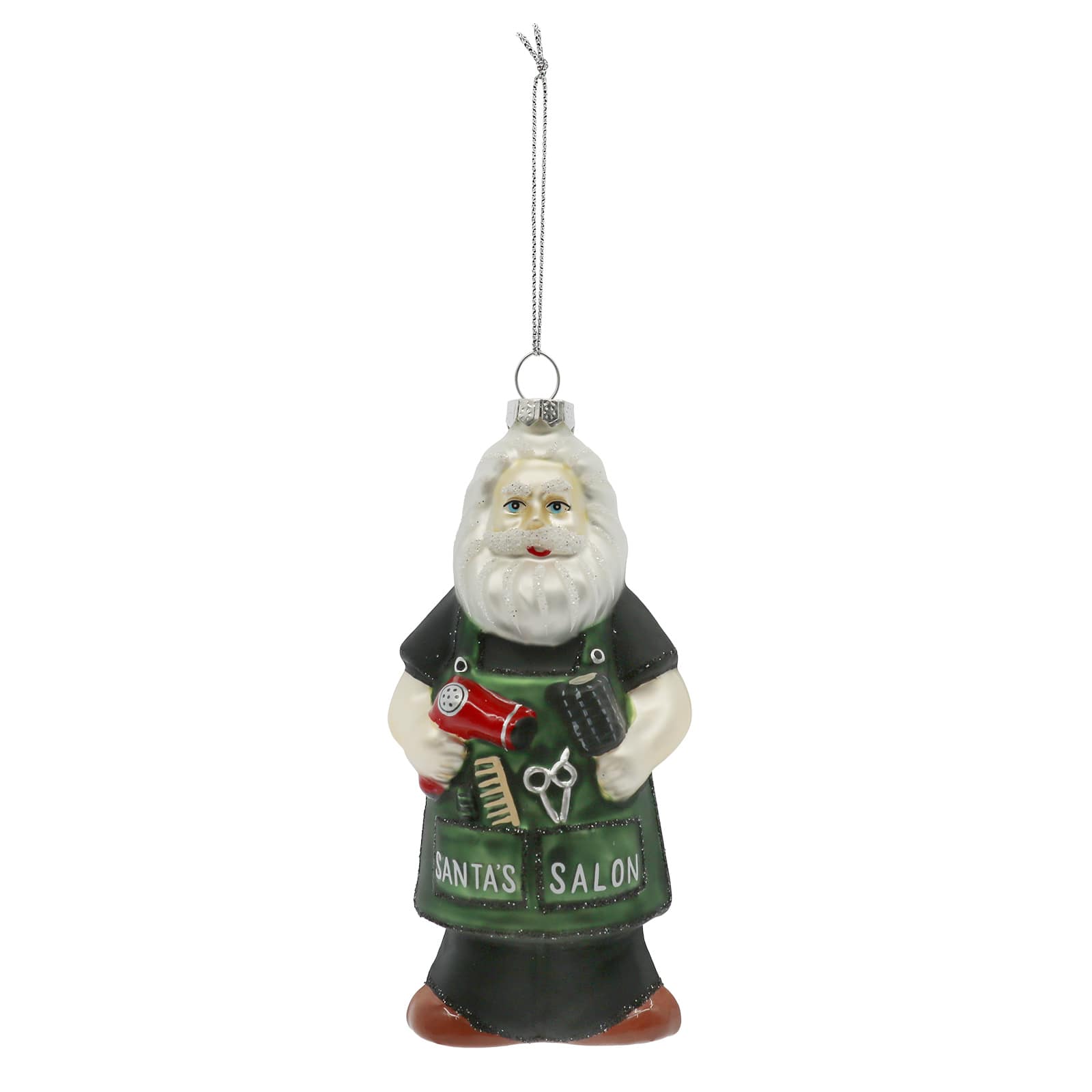 5.25" Salon Santa Glass Ornament by Ashland®