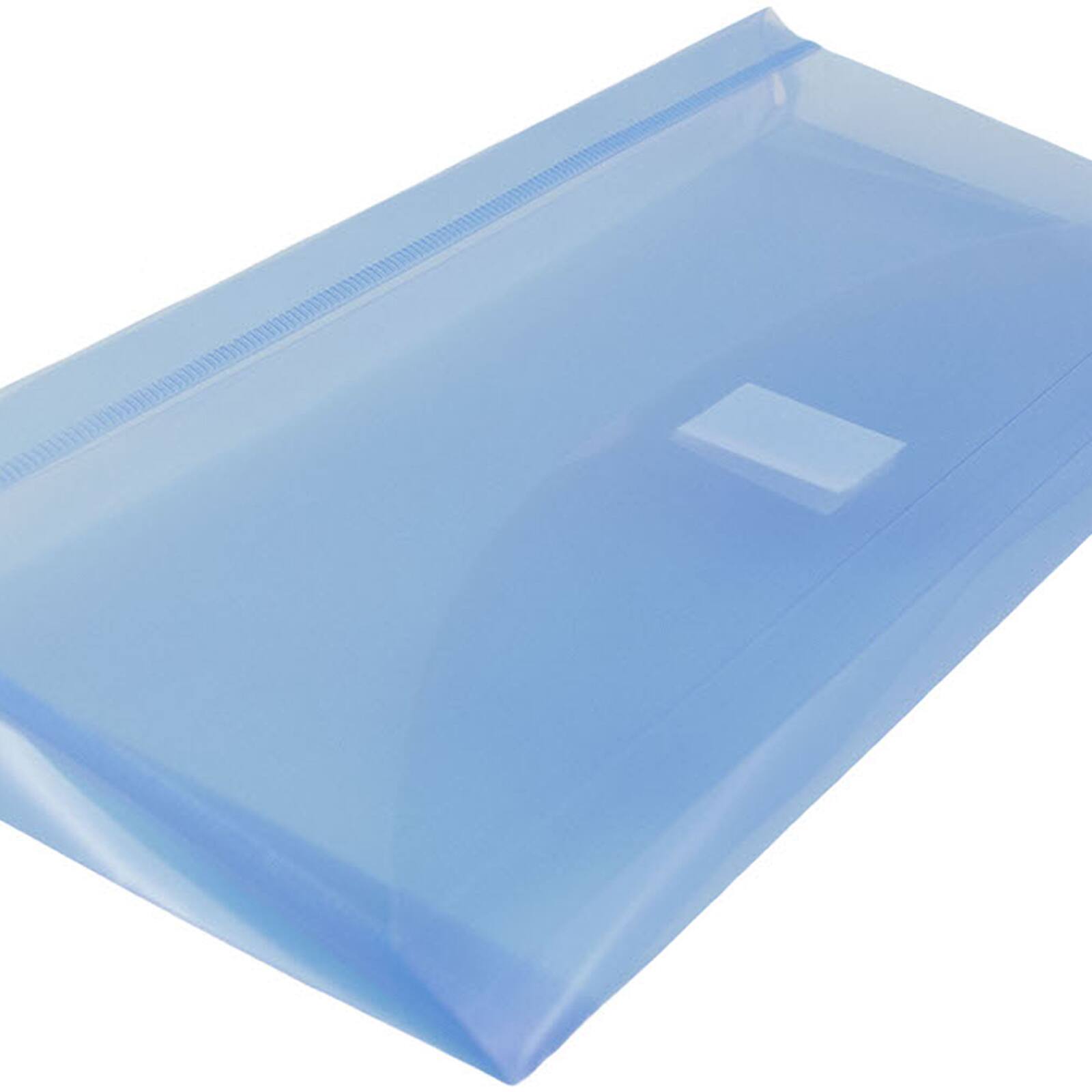 JAM Paper 5.25" x 10" Plastic #10 Hook & Loop Envelopes with 1" Expansion