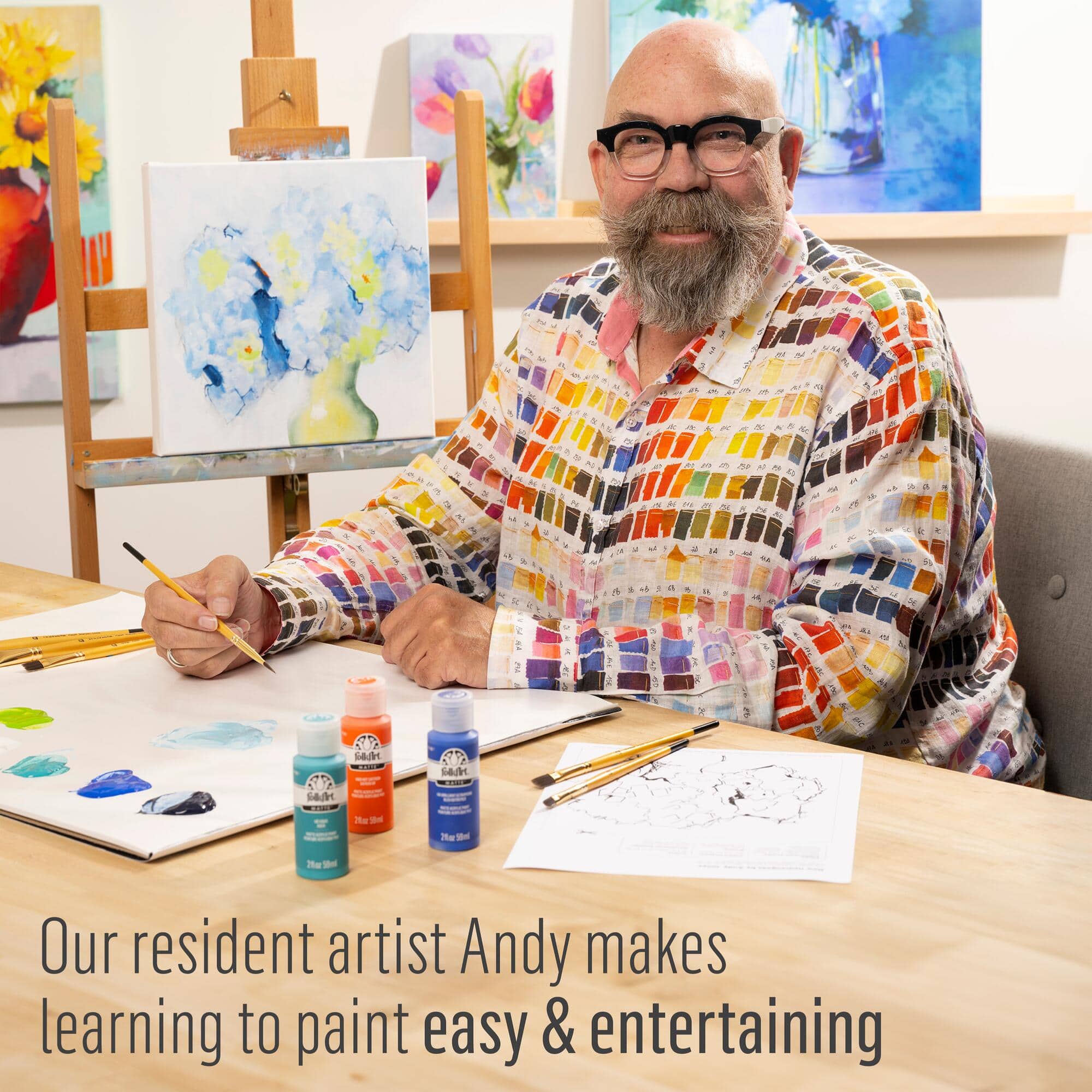 FolkArt® 2oz. Art Talk with Andy Jones 90286 Studio Paint Kit