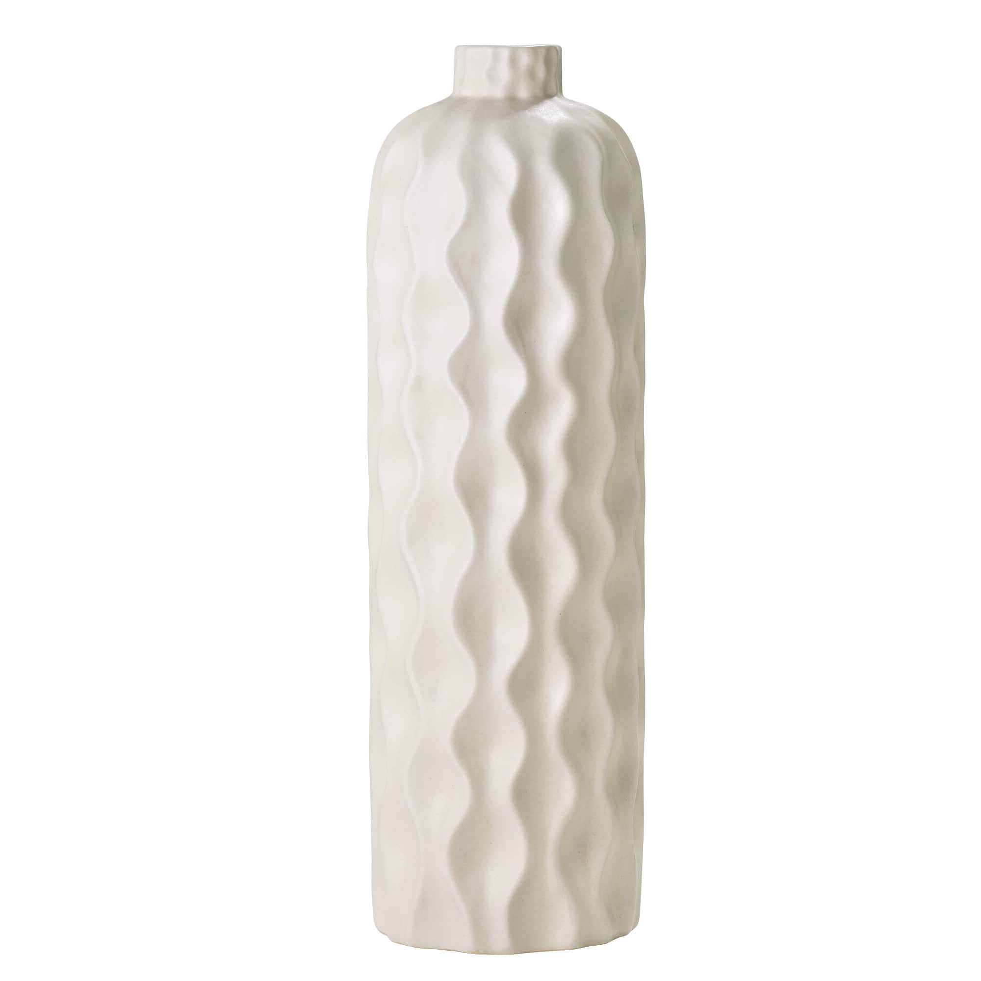 American Art Decor 19.5" Porcelain Purity Tabletop Vase