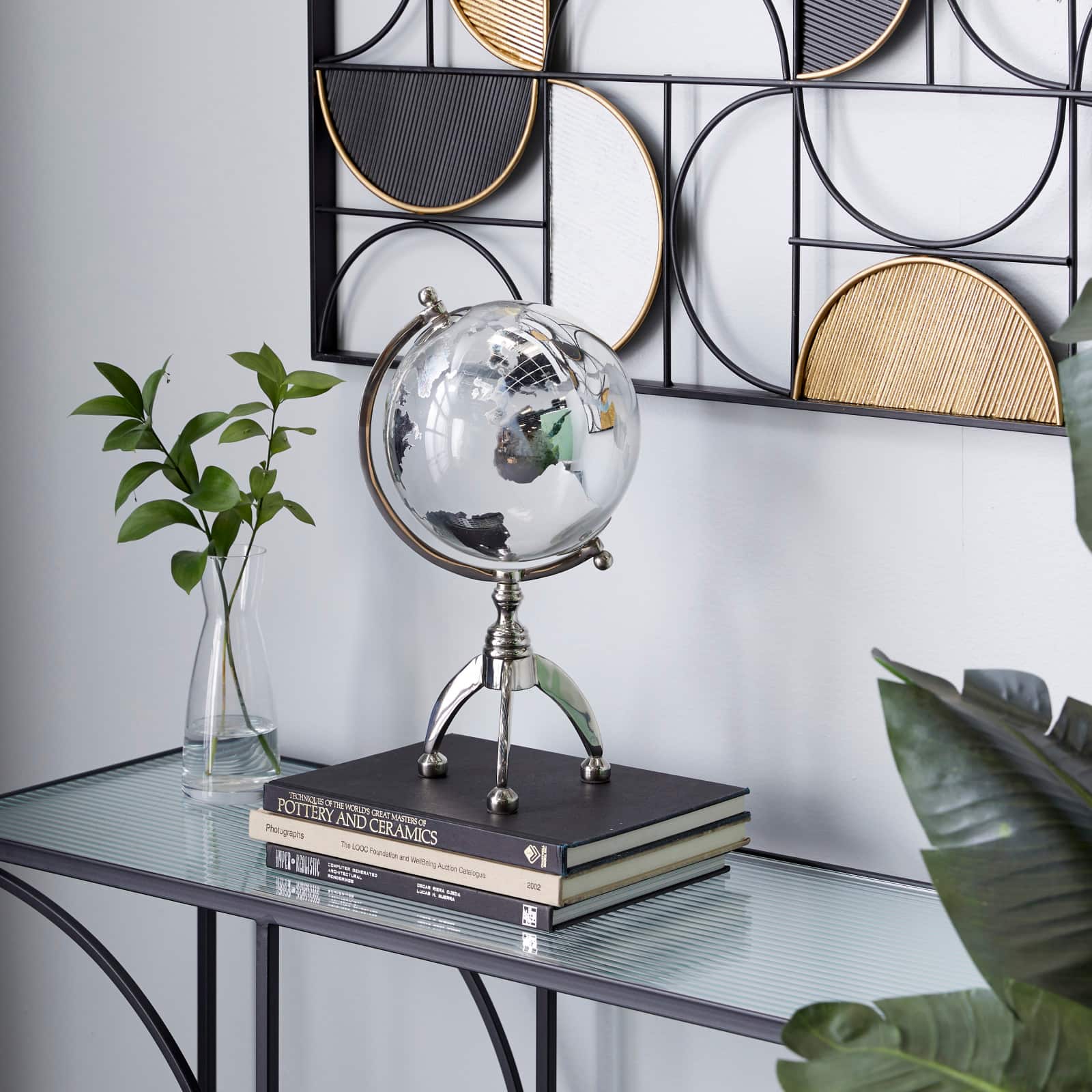 15" Silver Aluminum Glam Globe