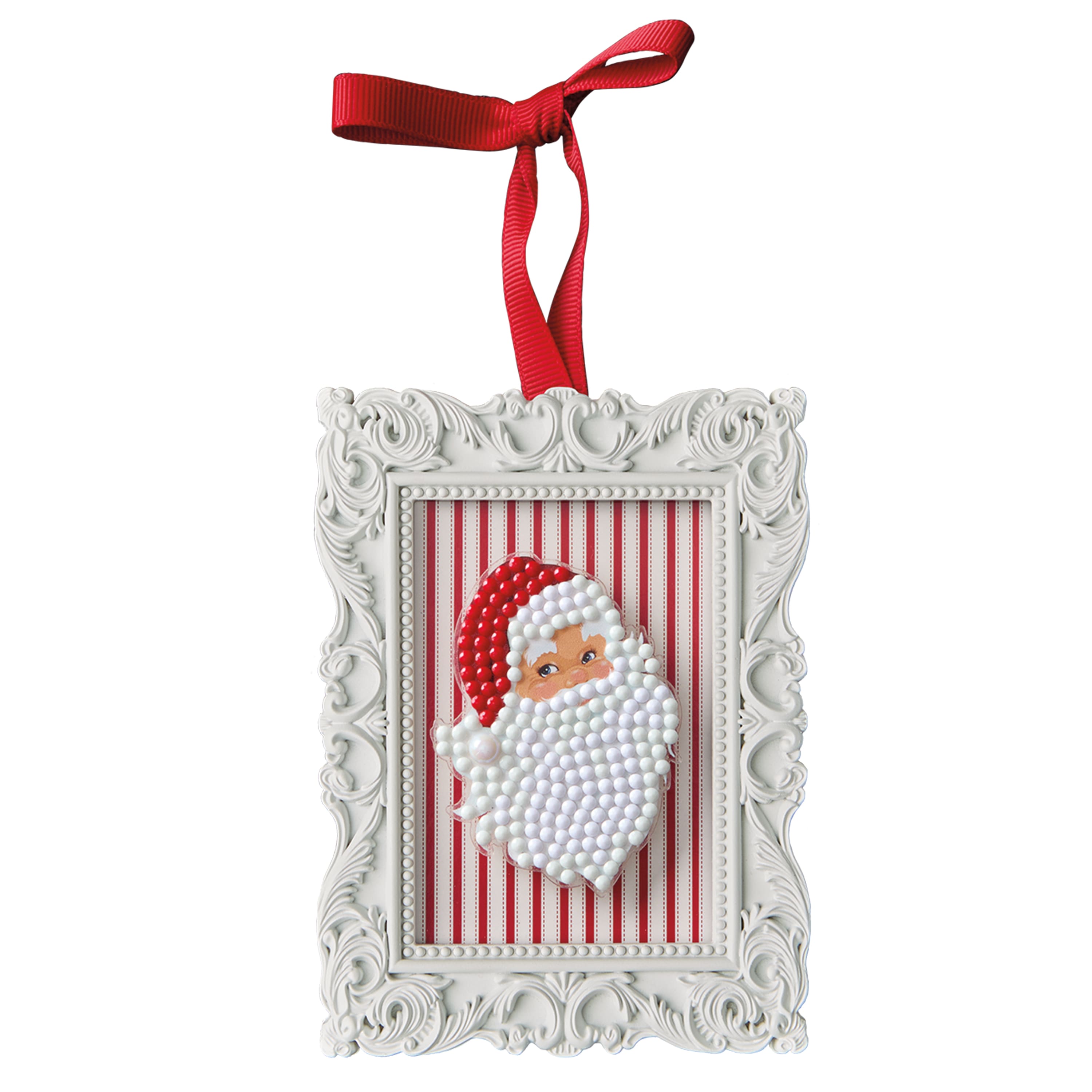 2" x 3" Framed Classic Santa Ornament Diamond Art Kit by Make Market®