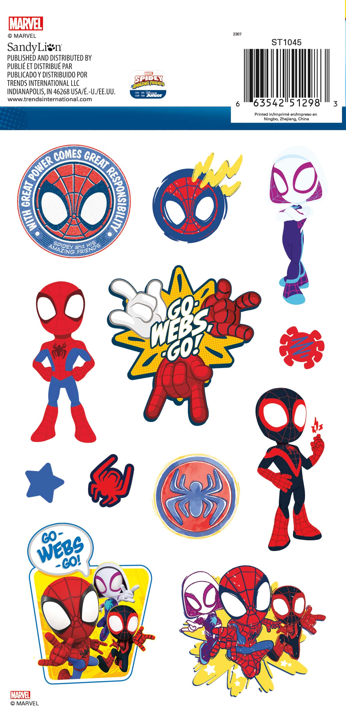 Marvel Spidey & His Amazing Friends Holographic Stickers