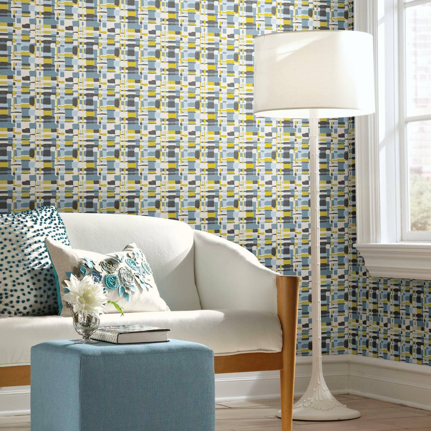RoomMates Retro Plaid Peel & Stick Wallpaper