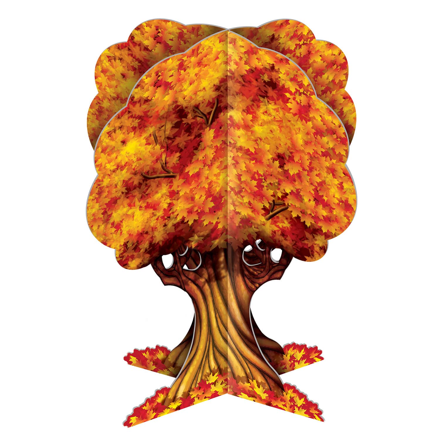 Beistle 12" Orange 3D Fall Tree Centerpieces, 2ct.