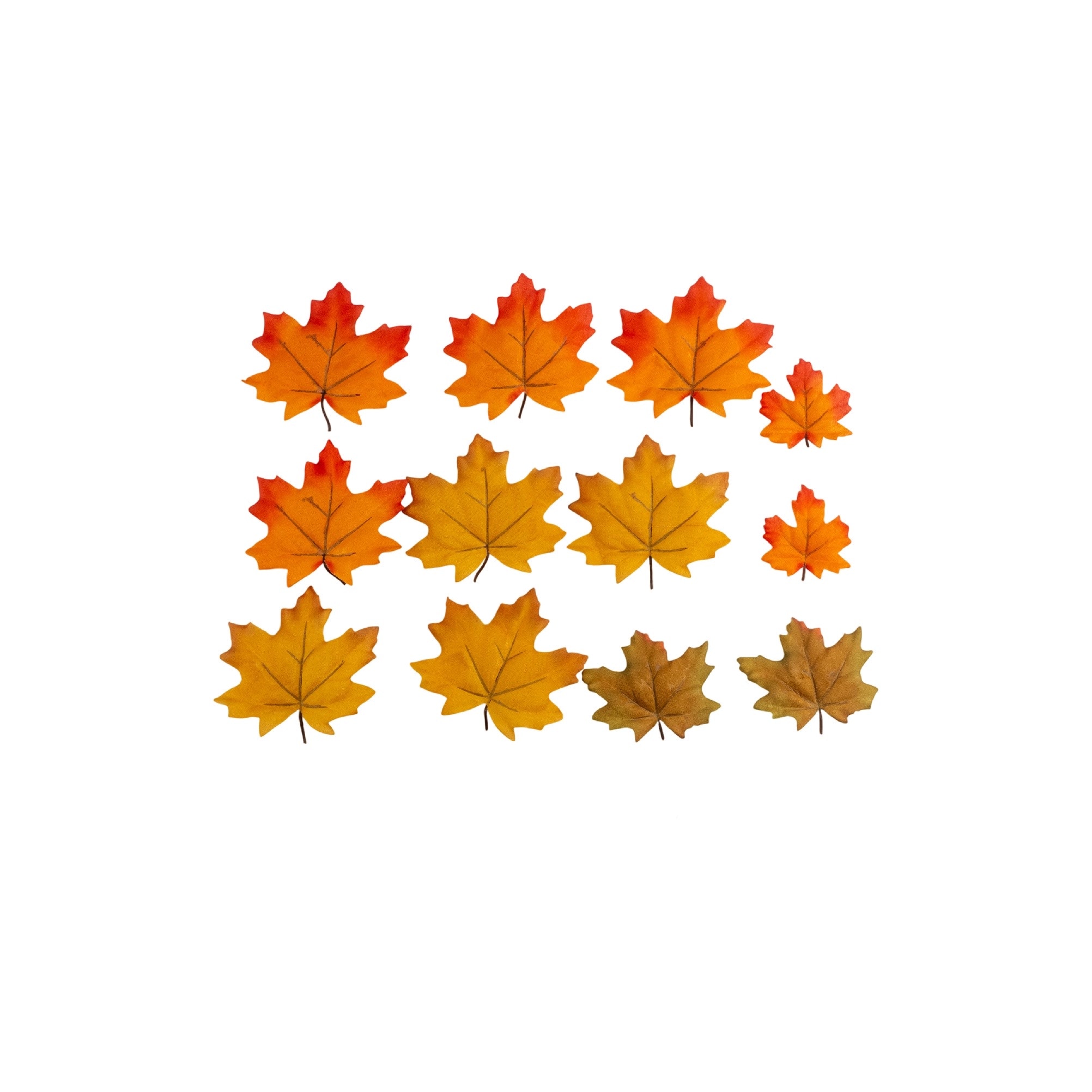 Yellow, Orange & Green Maple Leaf Decorative Components, 12ct. by