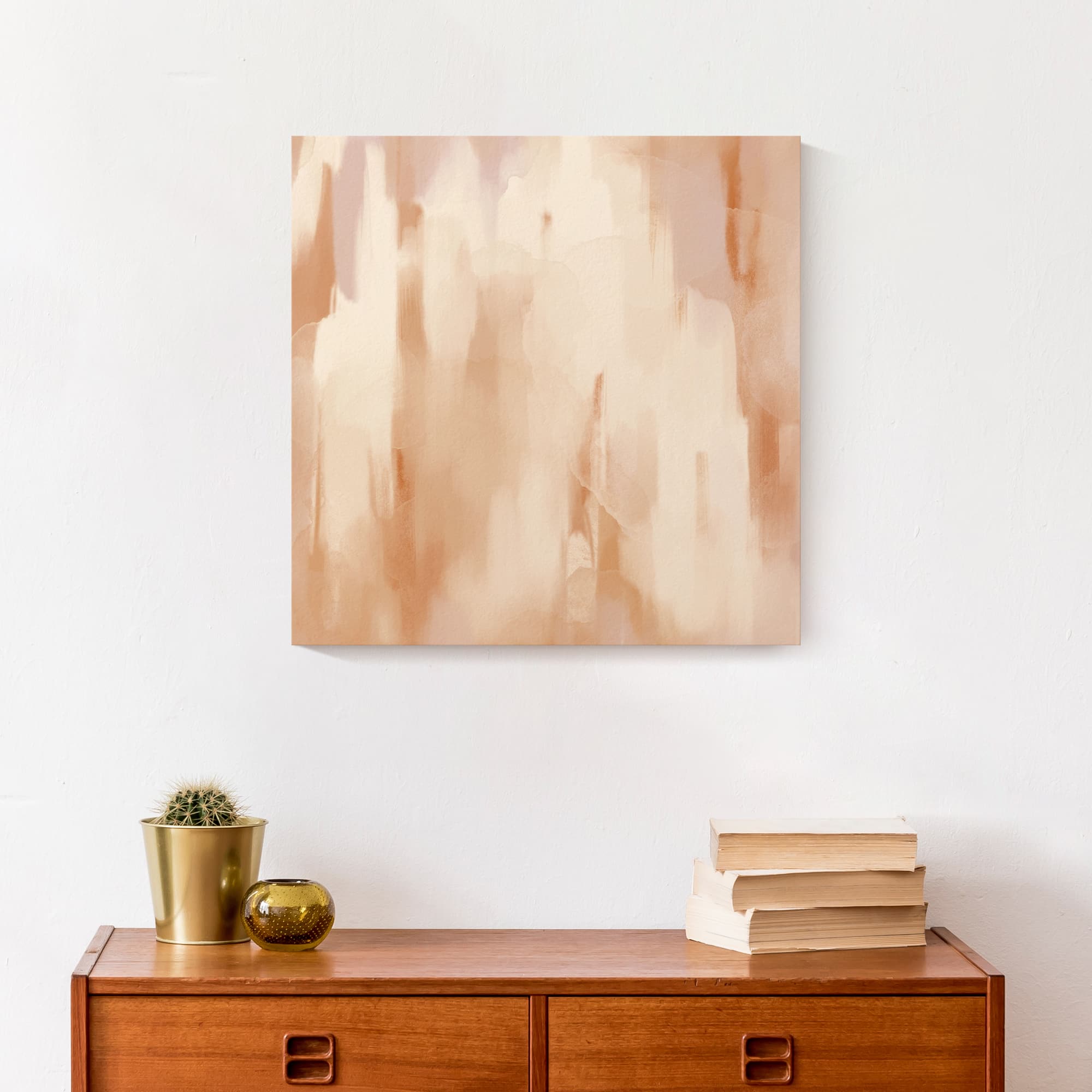 Golden Abstract Canvas Wall Art