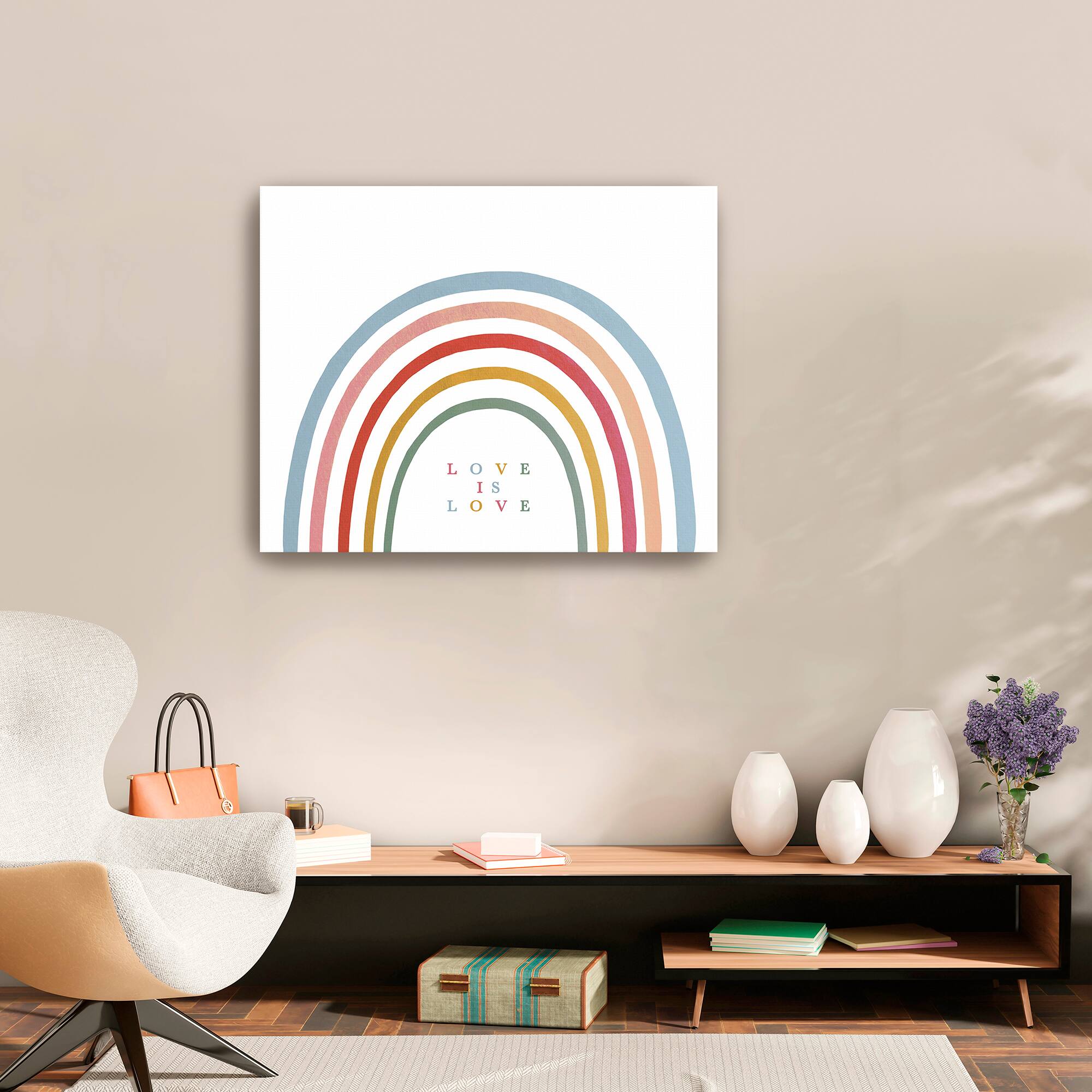 Love is Love Rainbow Canvas Giclée Art