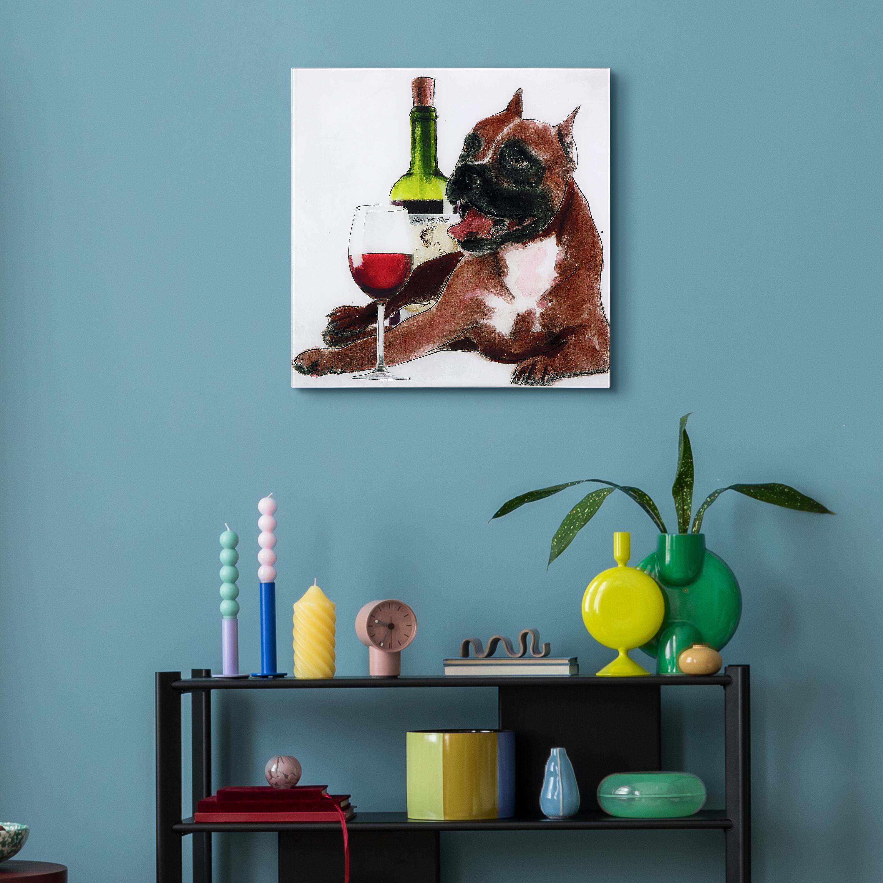 Empire Art Direct 20" x 20" Happy Hour Frameless Free Floating Printed Tempered Glass Wall Art