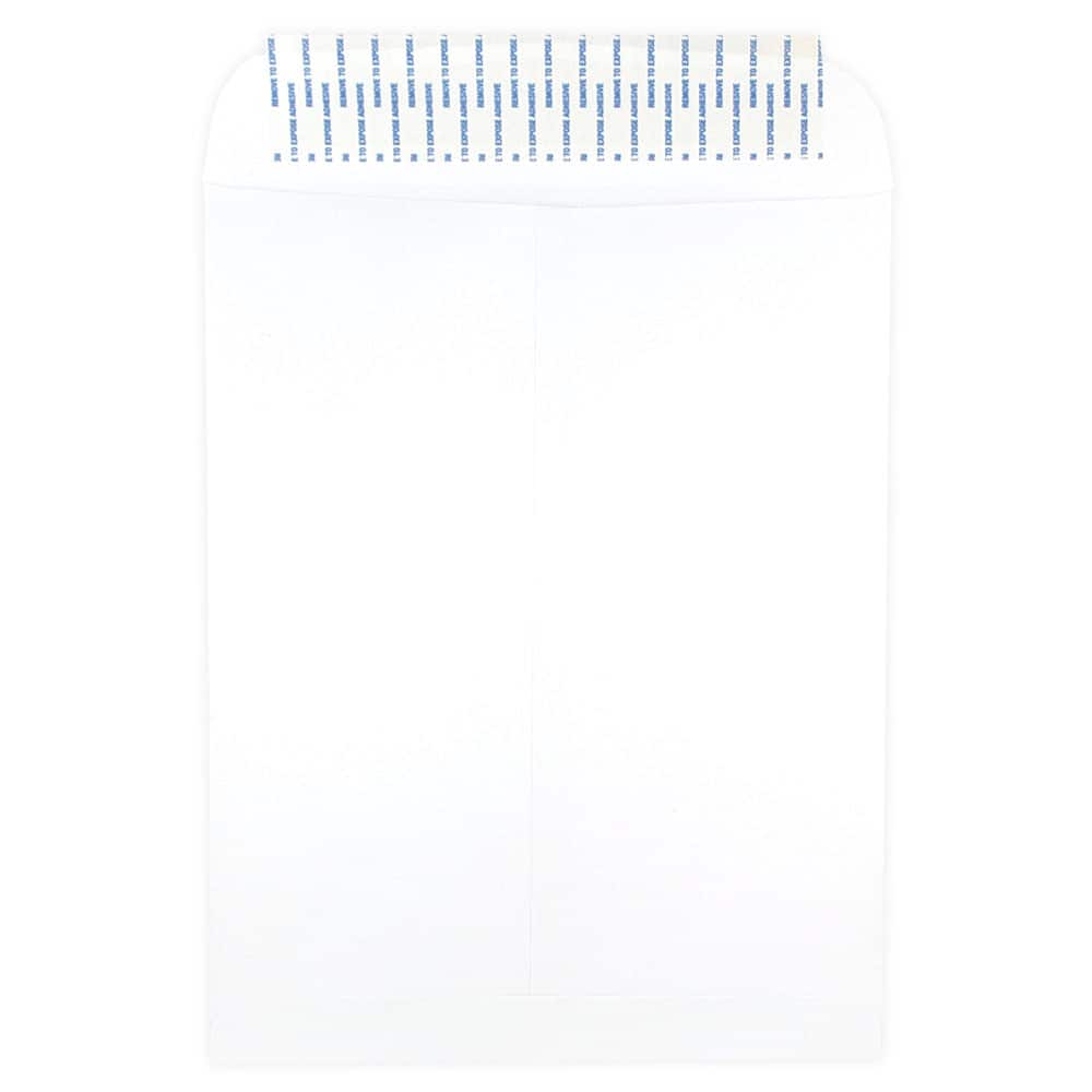 JAM Paper White Open End Catalog Envelopes with Peel & Seal Closure