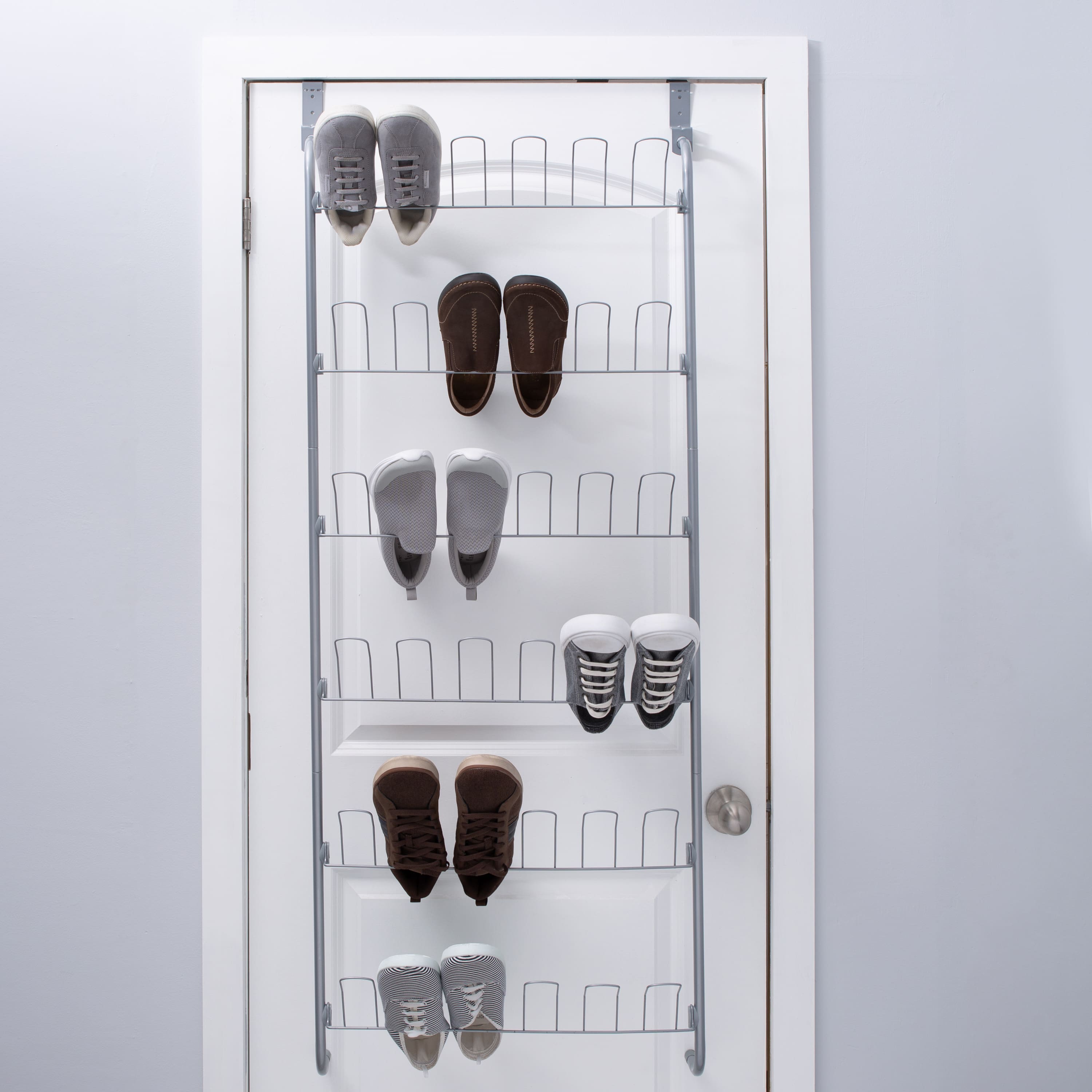 Organize It All 18 Pair Over the Door Shoe Rack