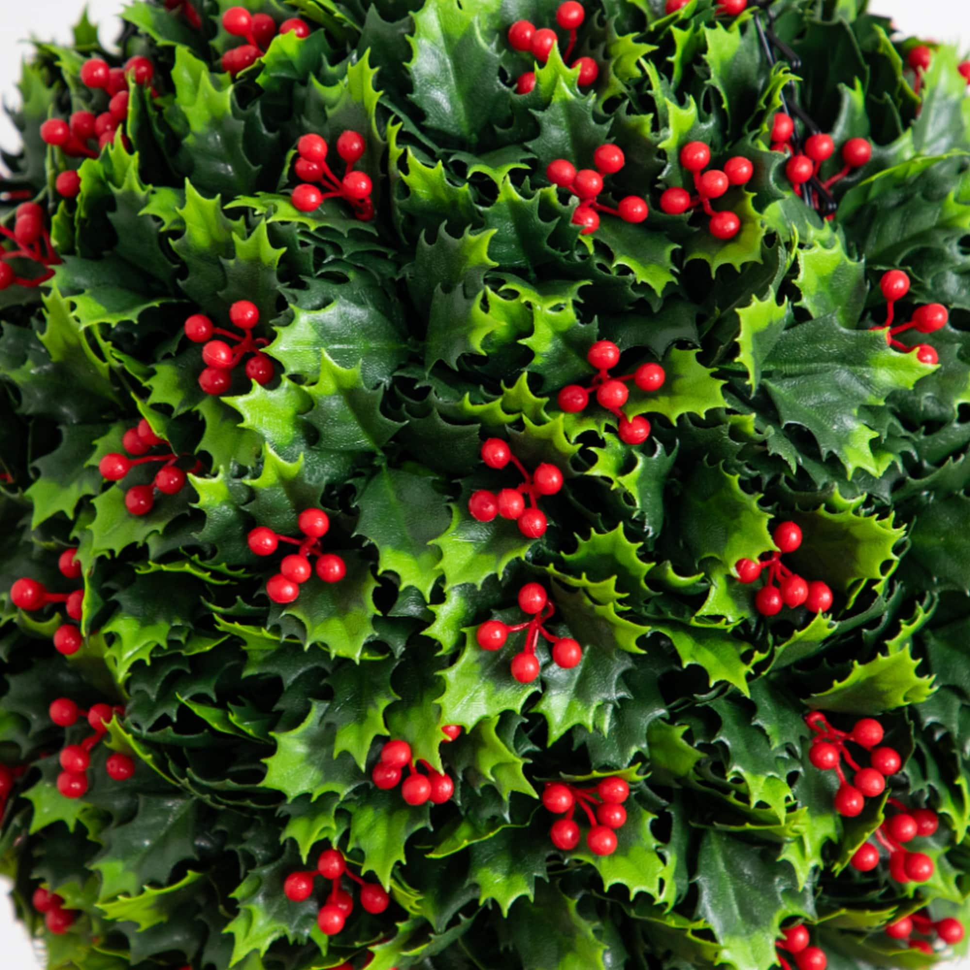 Nearly Natural UV Resistant Artificial Holly Berry Christmas Hanging Ball