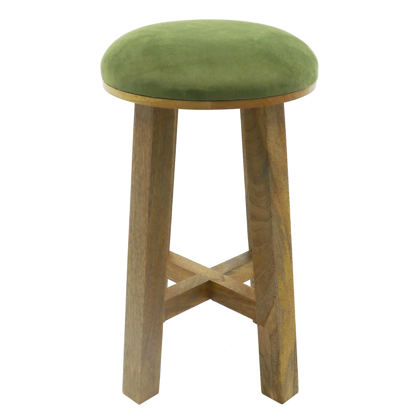18" Green Mango Wood Stool by Ashland®