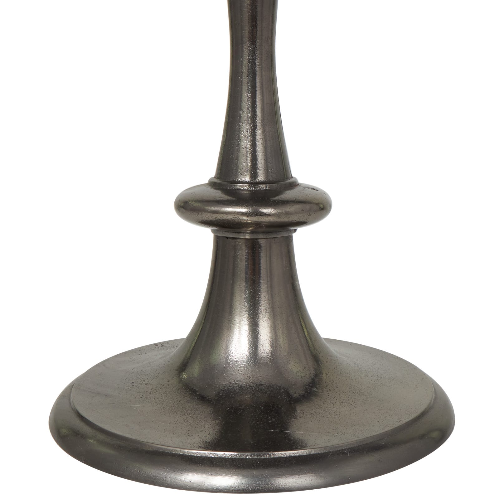 23" Black Aluminum Turned Style Accent Table