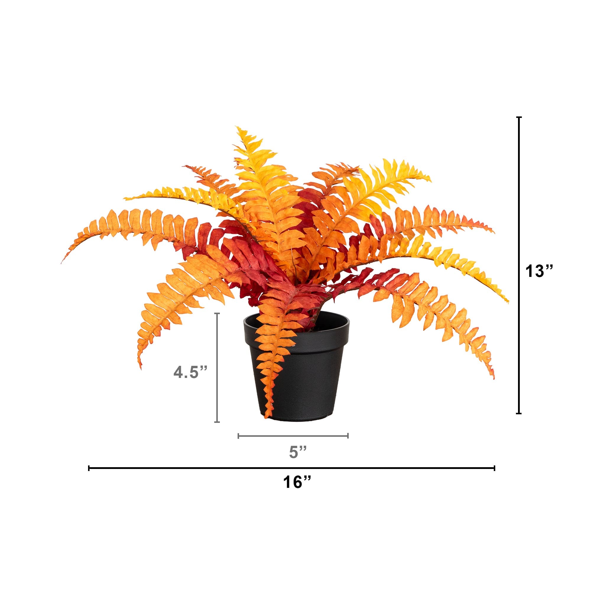 13" Autumn Artificial Fall Boston Fern Plant