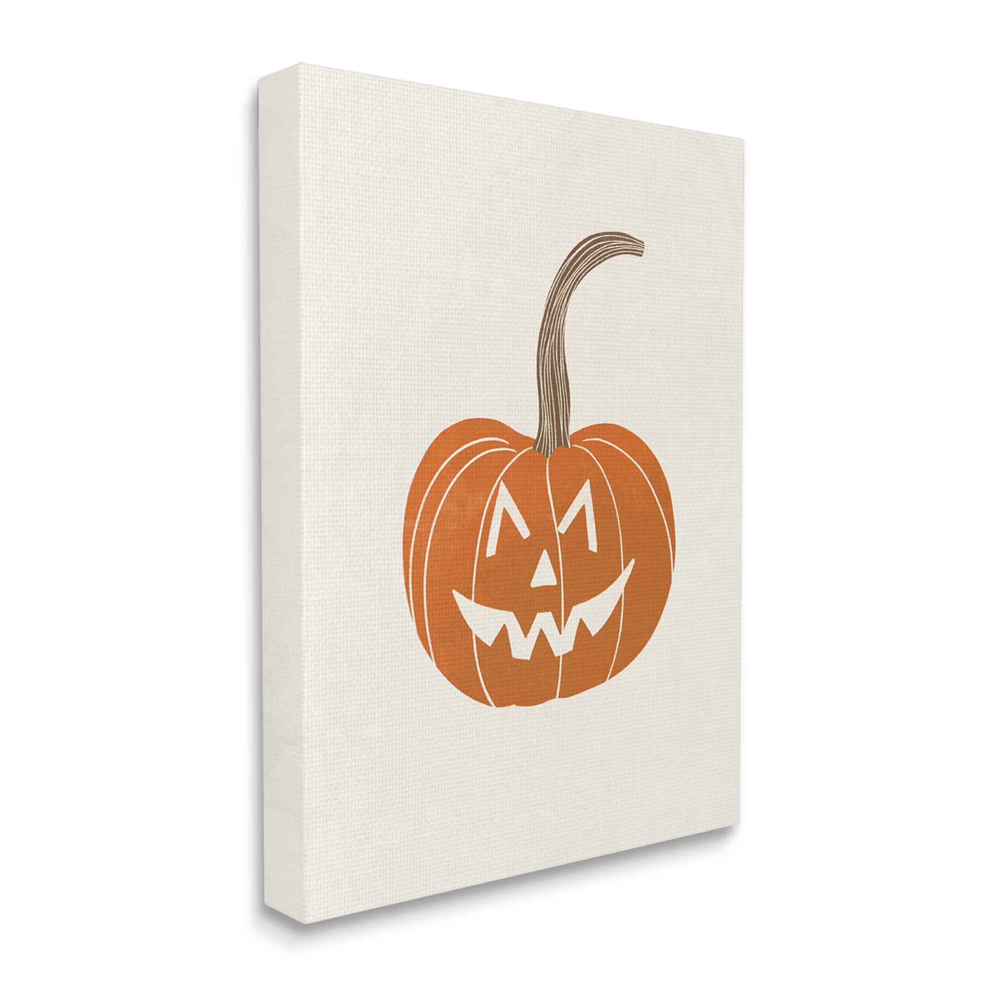 Stupell Industries Happy Jack-o-Lantern Smile Canvas Wall Art