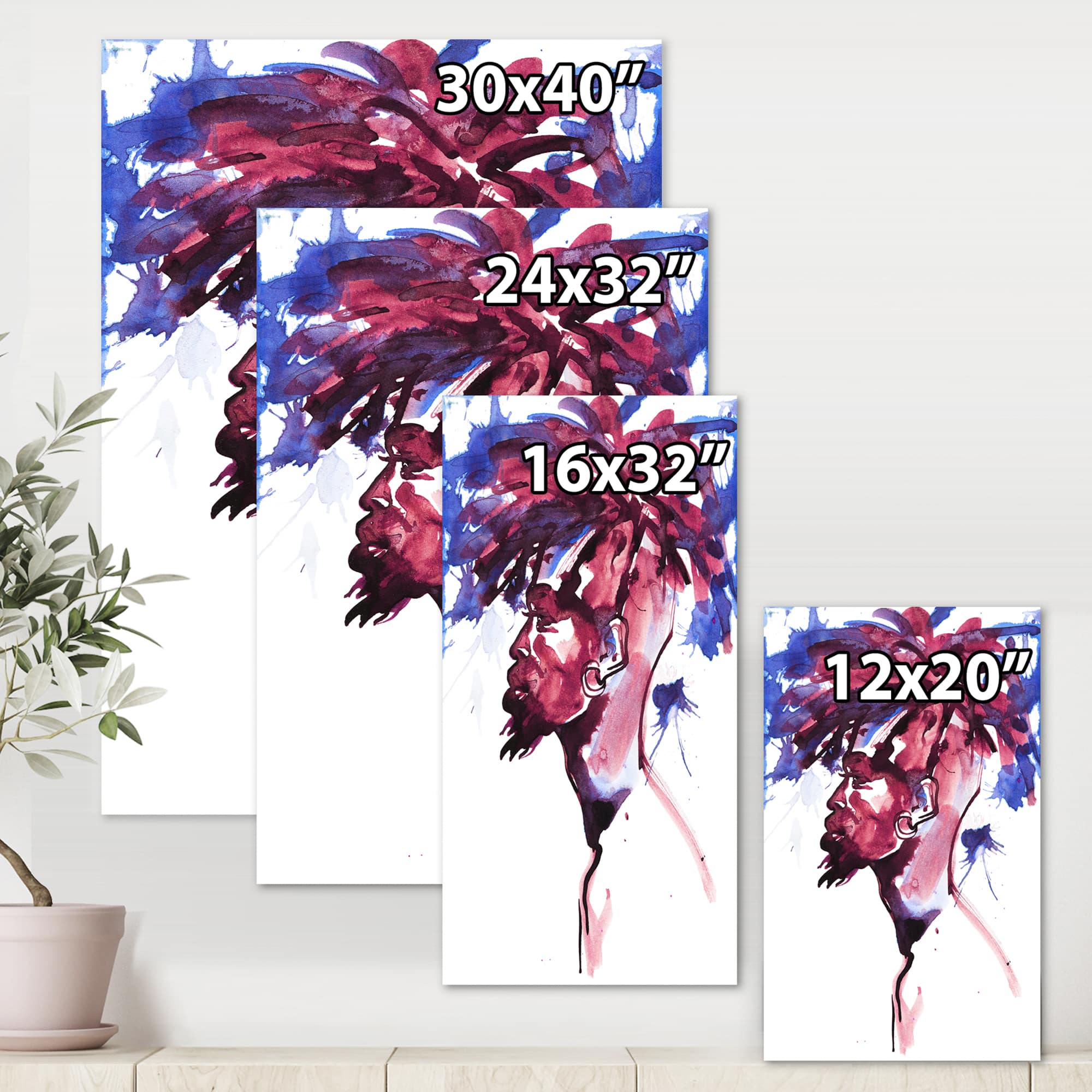 Designart - Handsome African Man Fashion Portrait of Young Guy - Modern Canvas Wall Art Print