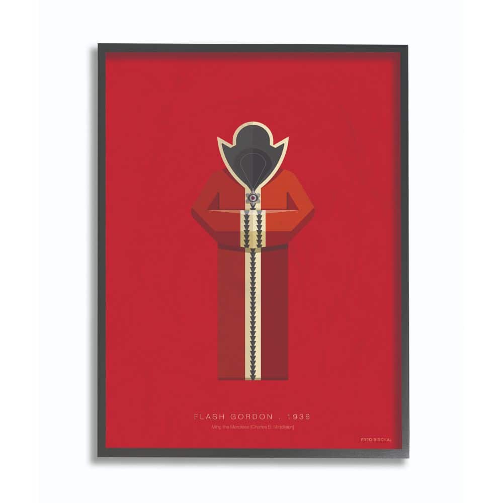 Stupell Industries Flash Gordon Fashion Design Wall Accent with Black Frame