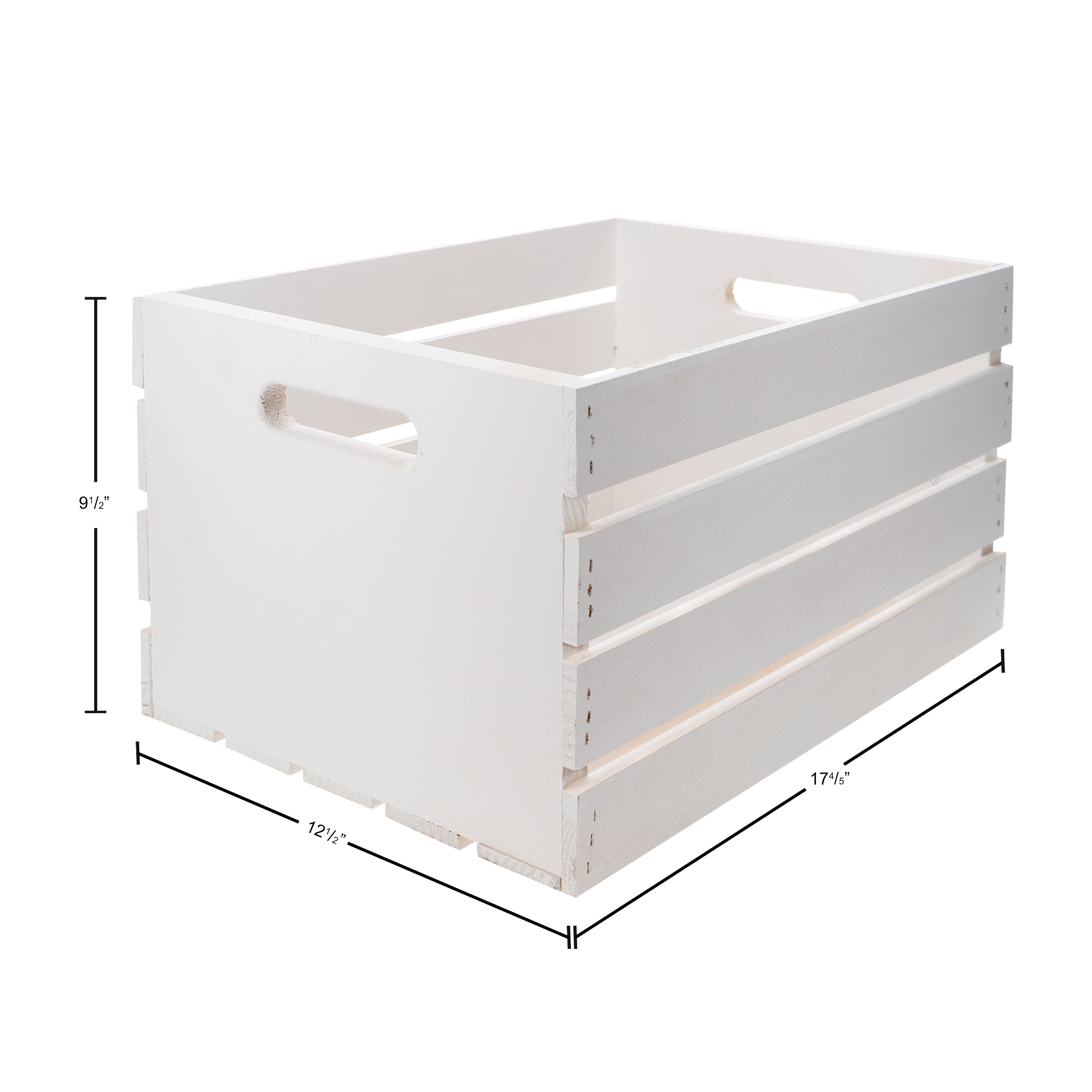 Whitewash Wooden Crate by Make Market®
