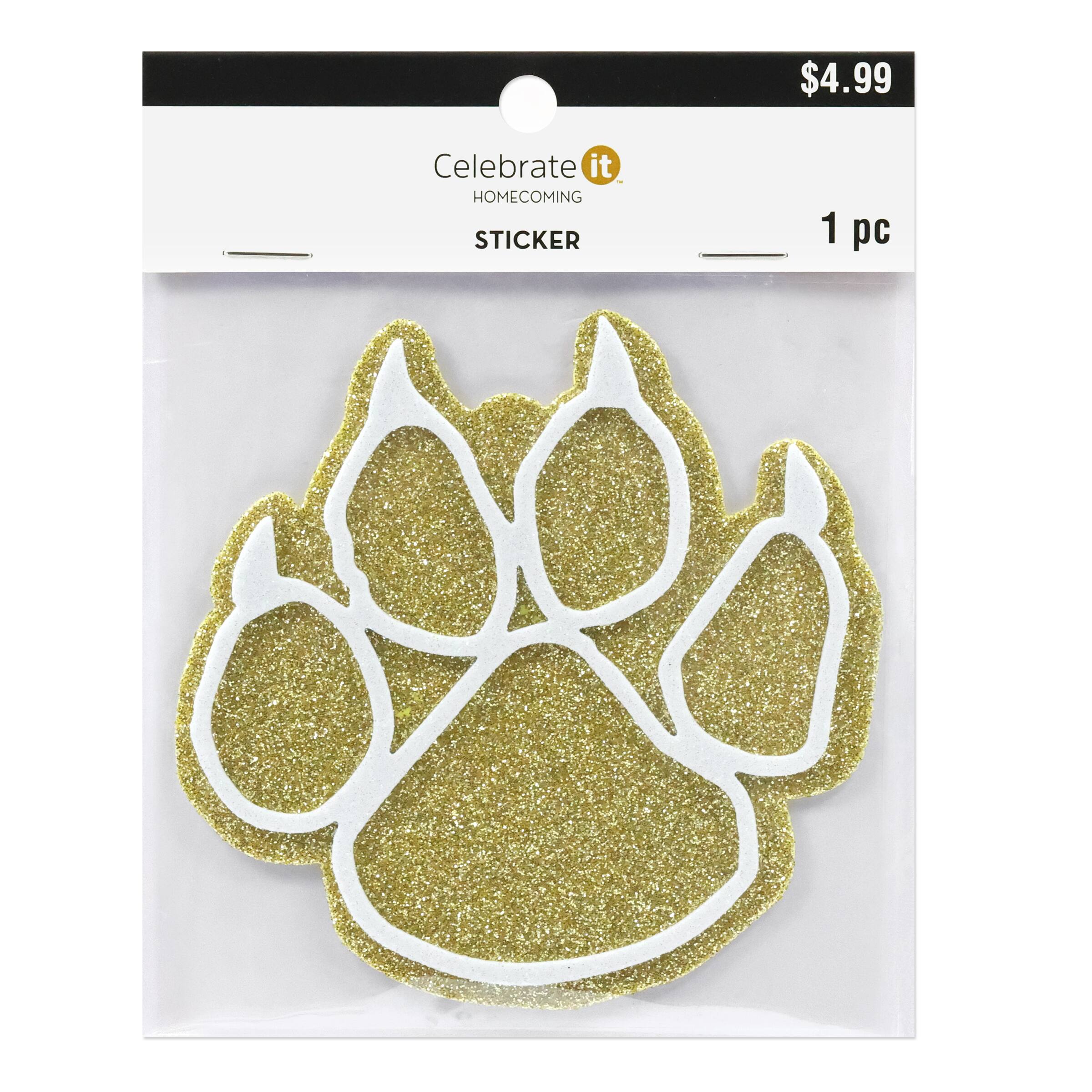Glitter Paw Foam Sticker by Celebrate It®
