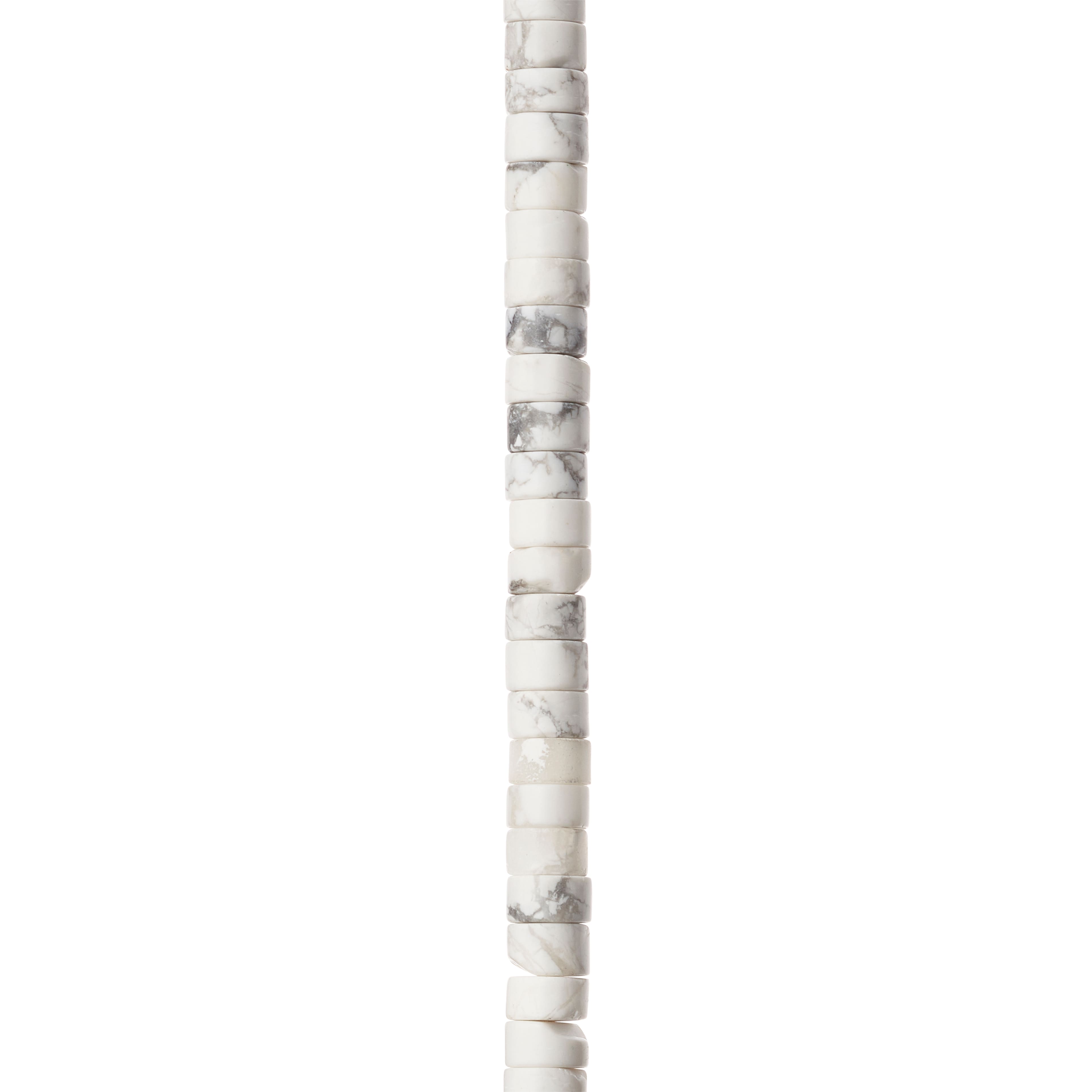 White Howlite Round Heishi Beads by Bead Landing™, 6mm