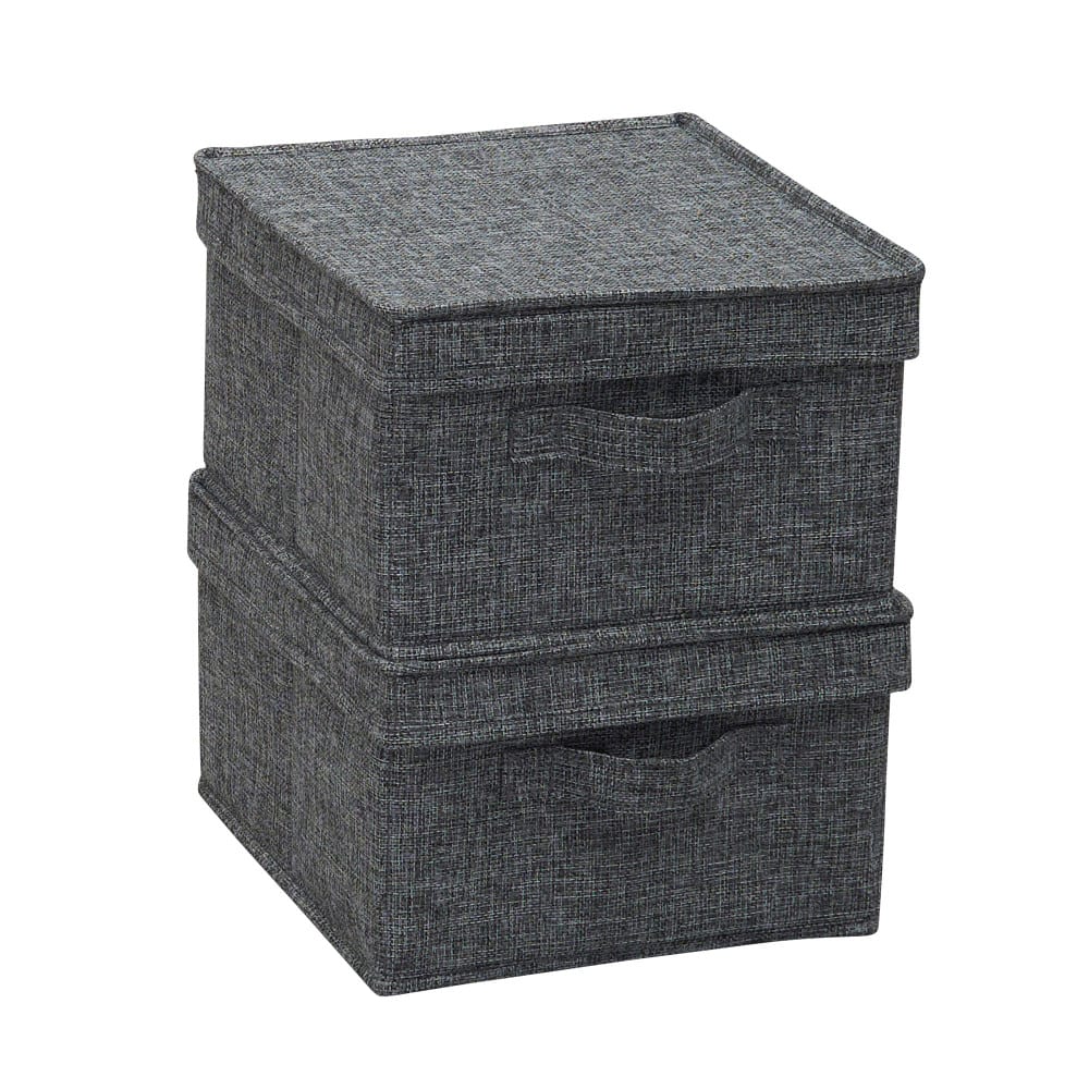 Household Essentials Fabric Storage Bin with Lid, 2ct.