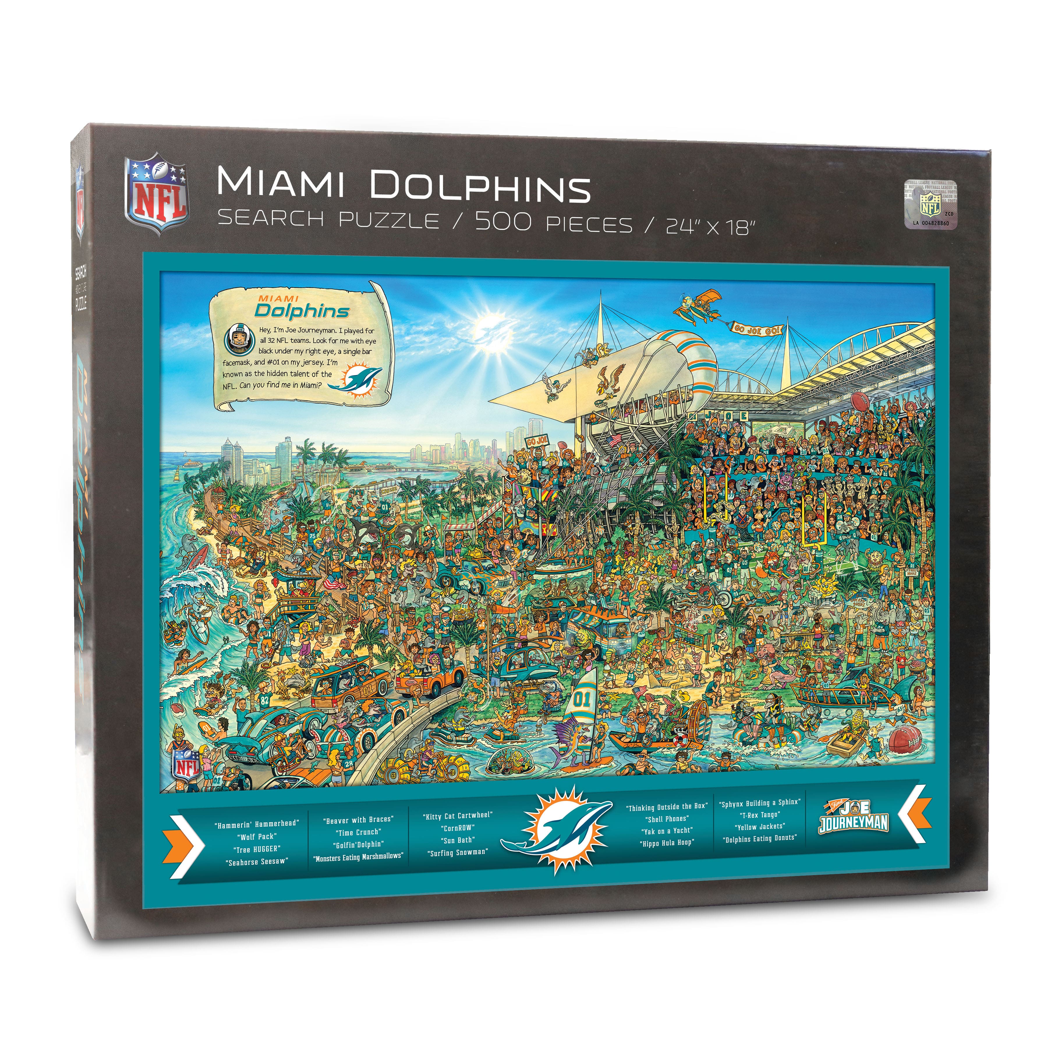 Joe Journeyman NFL 500 Piece Jigsaw Puzzle By Youthefan in Miami Dolphins | 18" x 24" | Michaels®