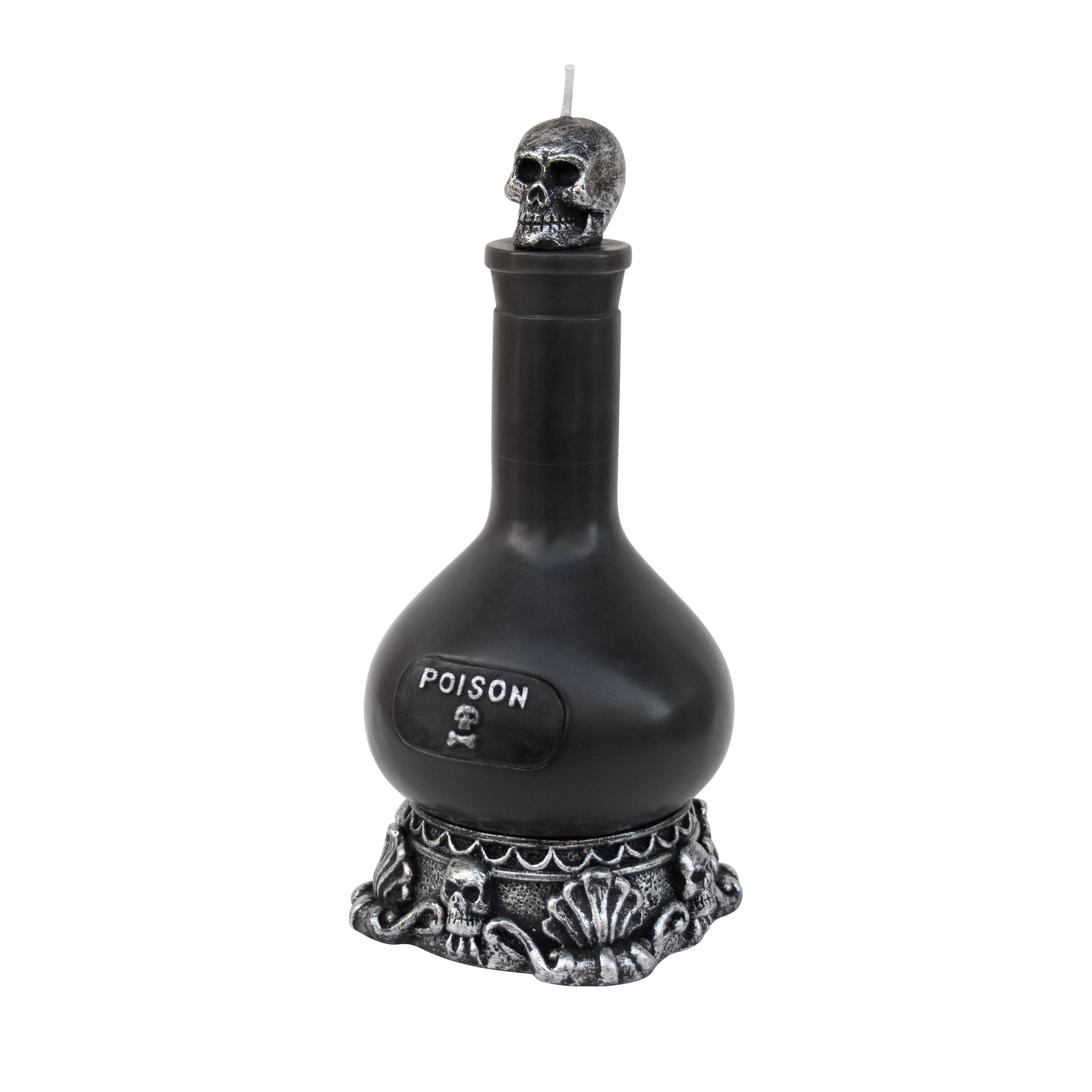 7.5" Black Potion Bottle Unscented Candle by Ashland®