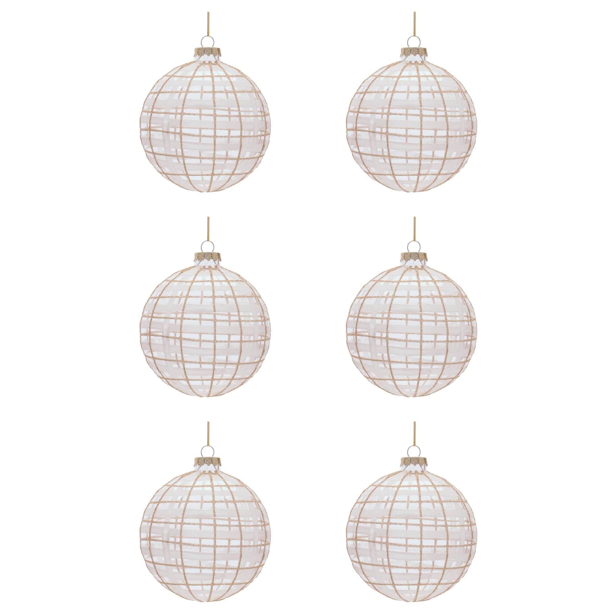 Melrose 4.5" Gold Glass Ball Ornaments, 6ct.