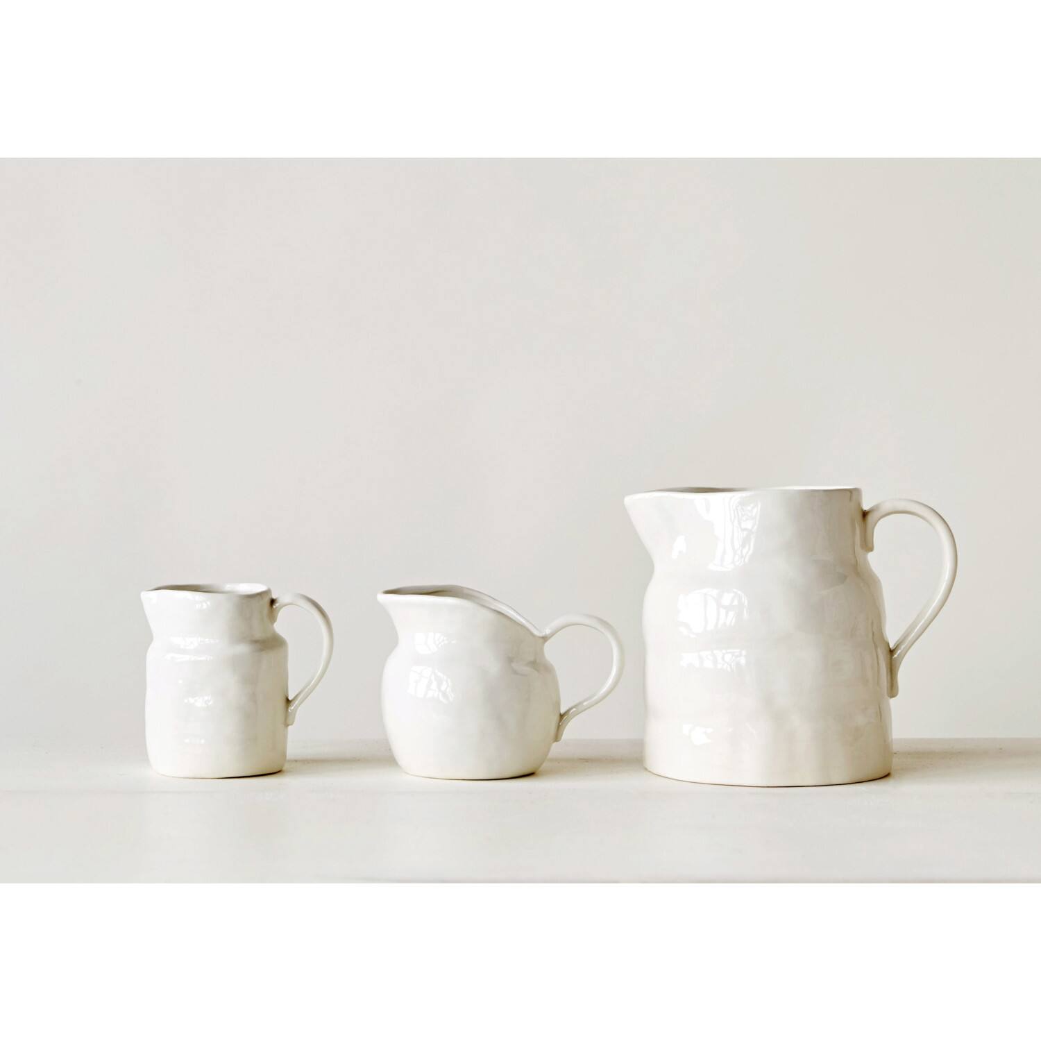 Hello Honey® 14oz. White Stoneware Pitcher