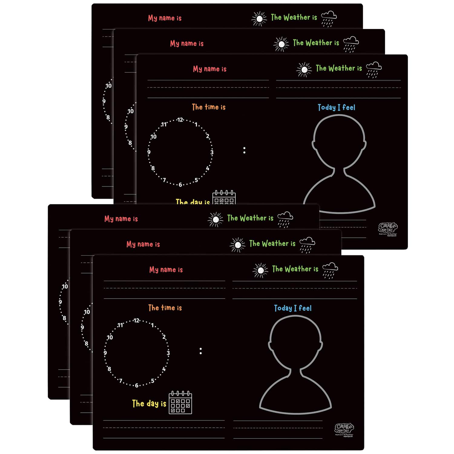 The Pencil Grip Fill in the Blanks Reusable Activity Playmats, 6ct.
