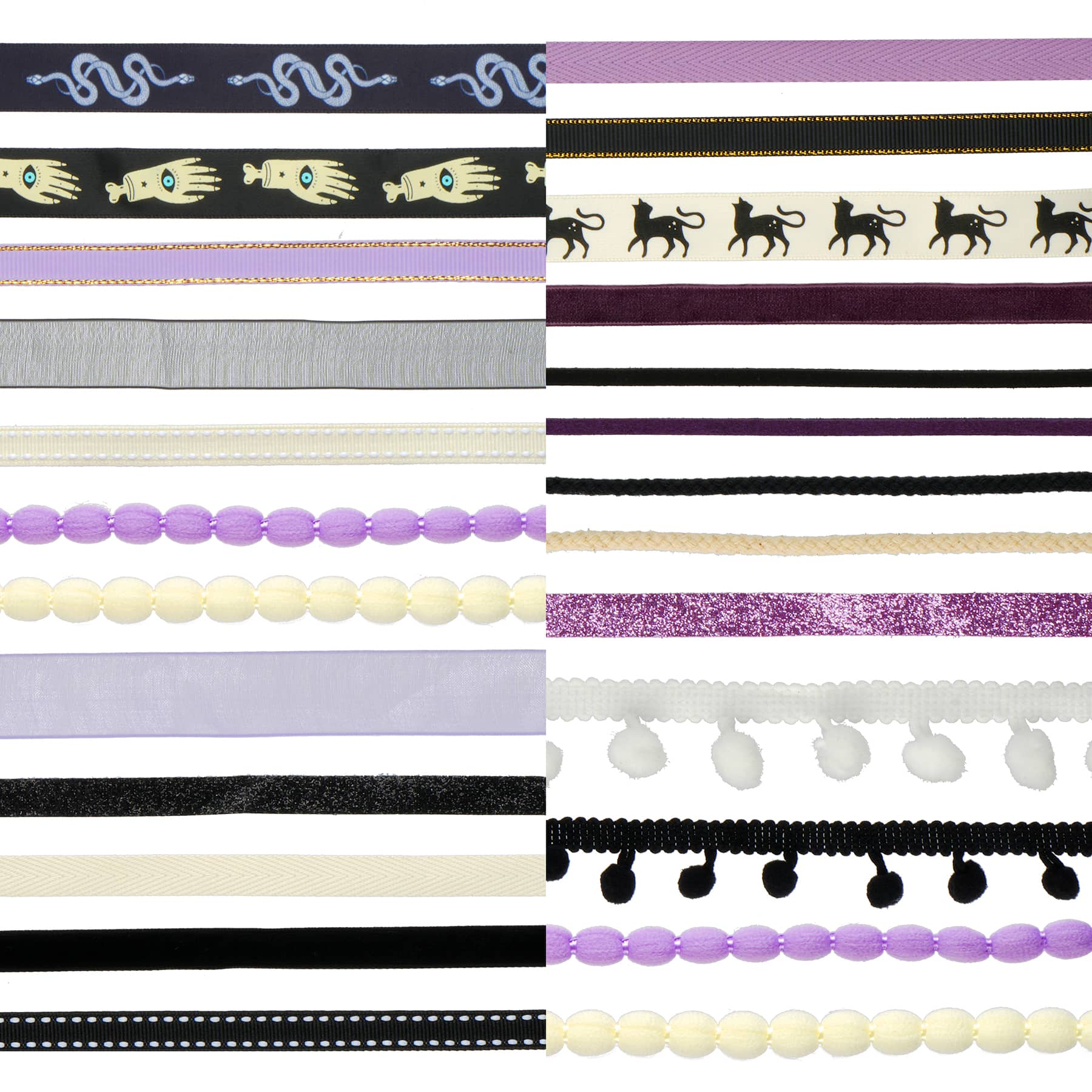 Purple, Black & White Halloween Trim Bundle, 25ct. by Celebrate It™