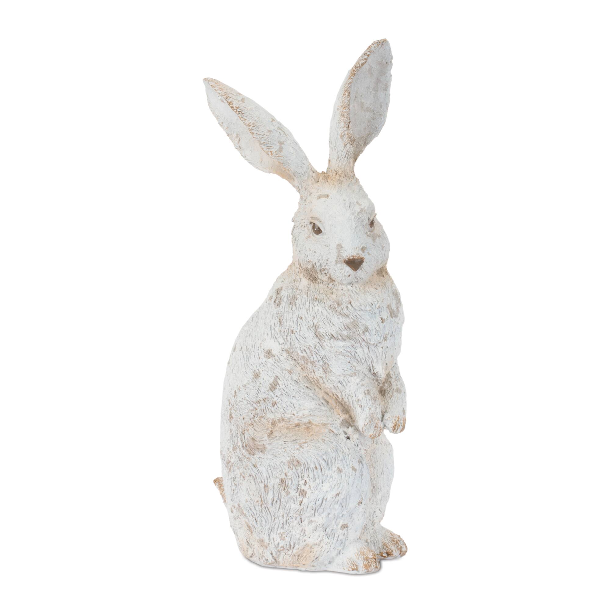 Melrose 14.25" Distressed Rabbit Statues, 2ct.