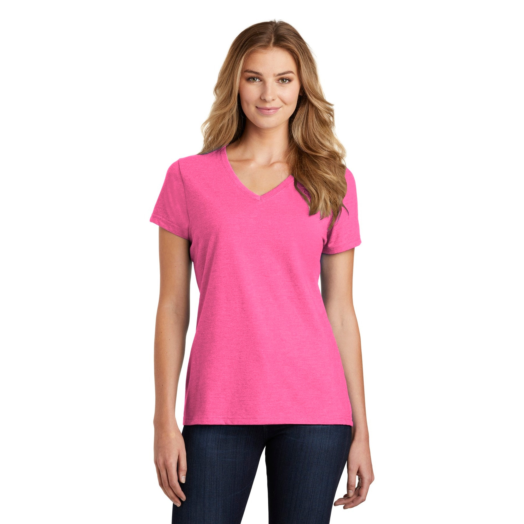 Port & Company® Fan Favorite™ Blend Ladies V-Neck T-Shirt