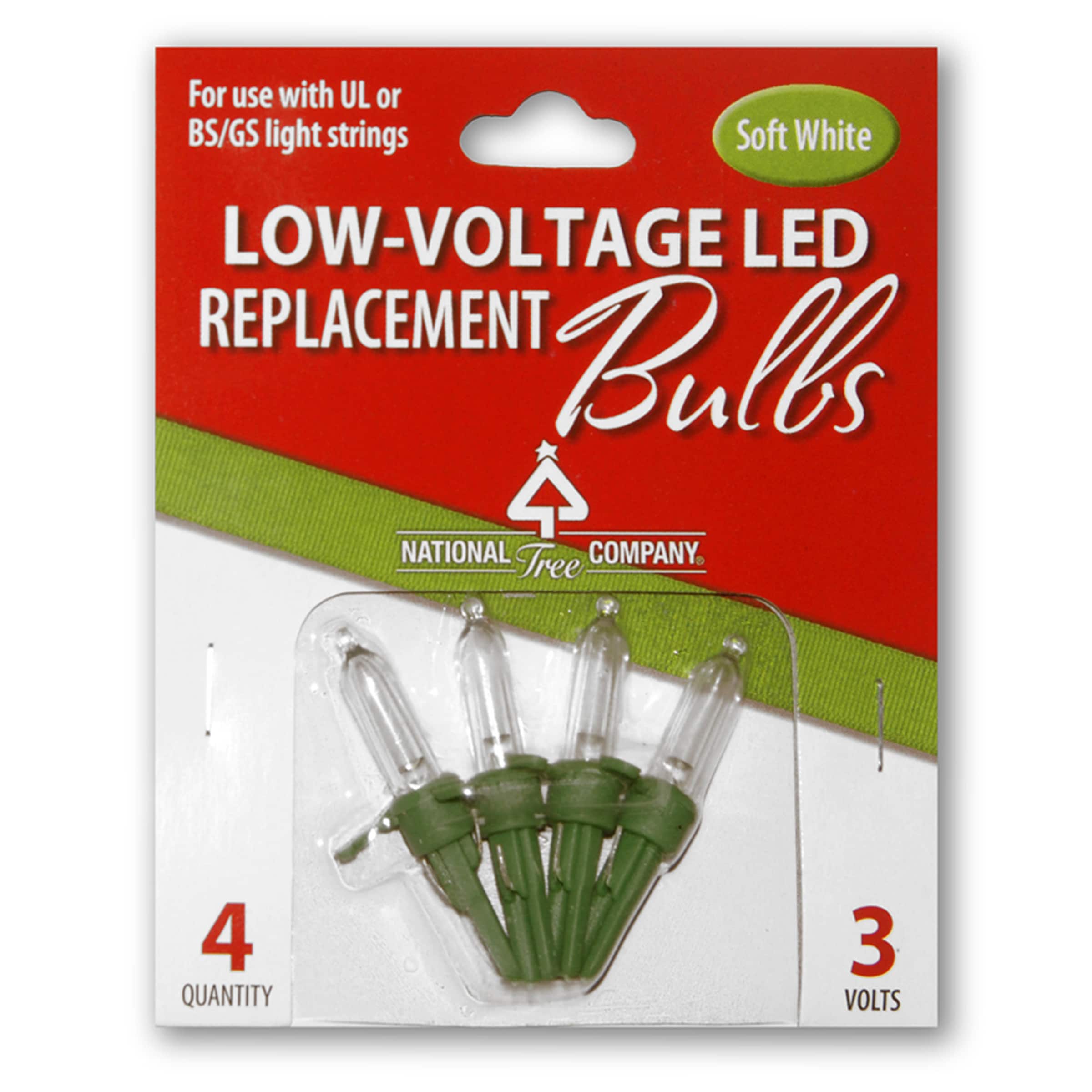 Replacement Soft White LED Bulbs, 4ct.