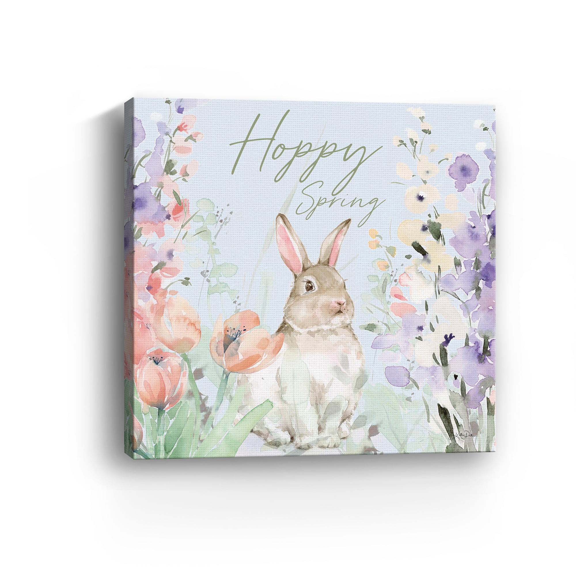 Lumaprints Blooming Bunnies III Hoppy Canvas Giclée Art