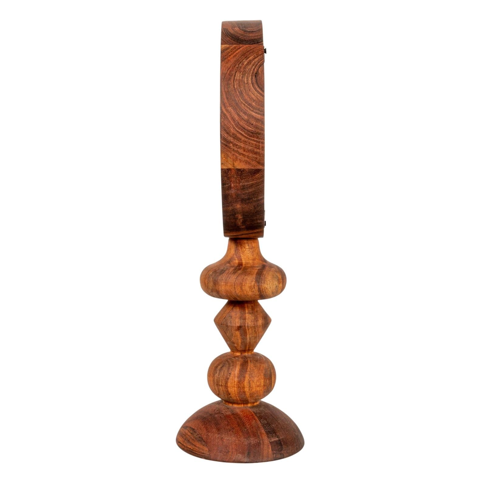 Hello Honey® 8" x 16" Acacia Wood Table Mirror with Carved Wood Base