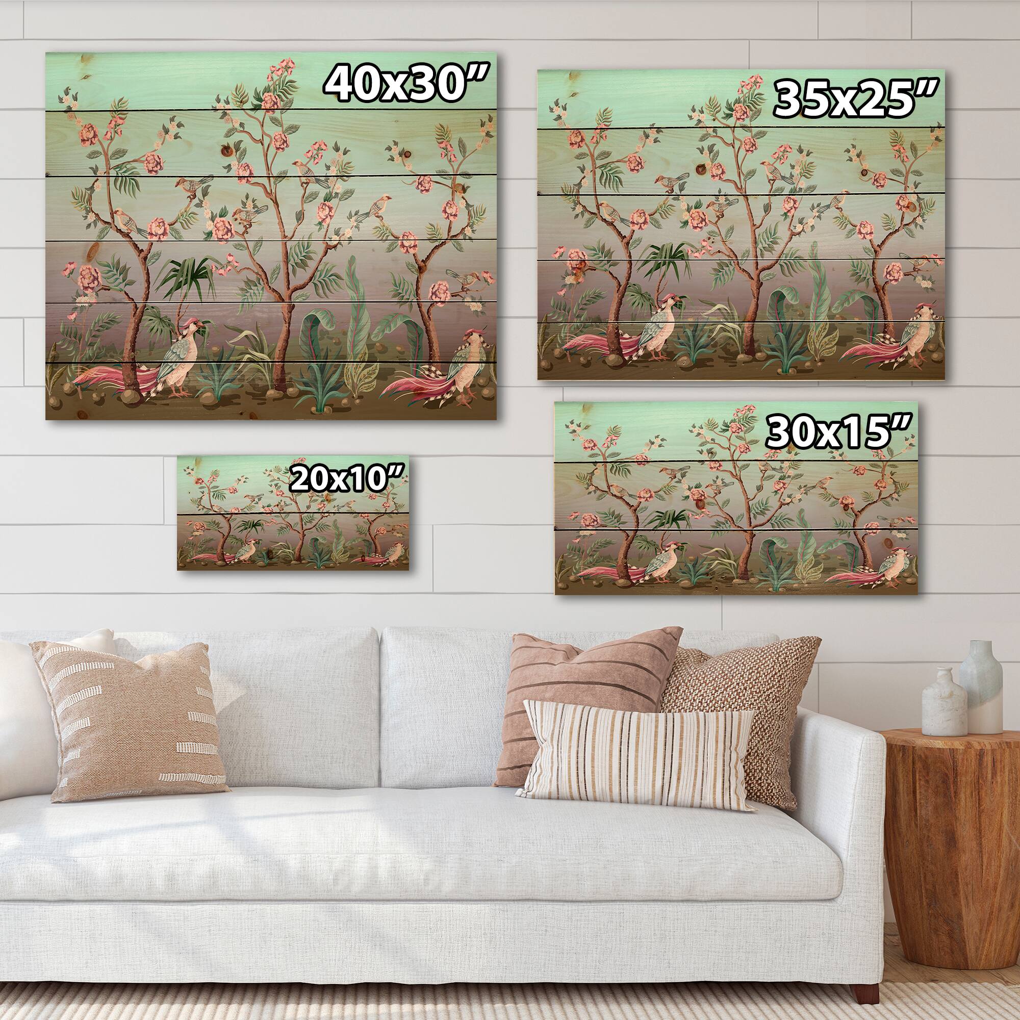 Designart - Chinoiserie With Birds and Peonies II