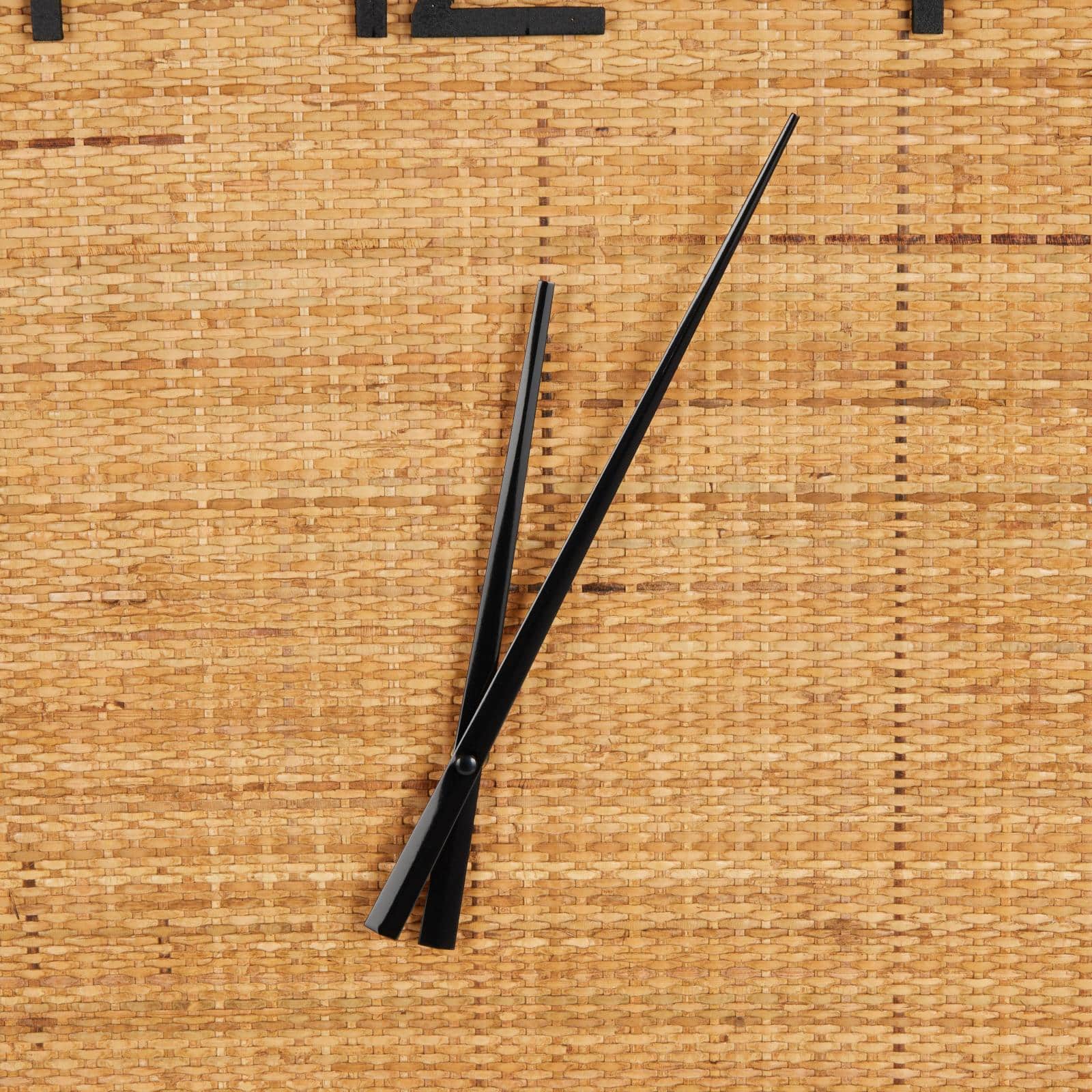 31" Brown Wood & Rattan Handmade Woven Decorative Wall Clock