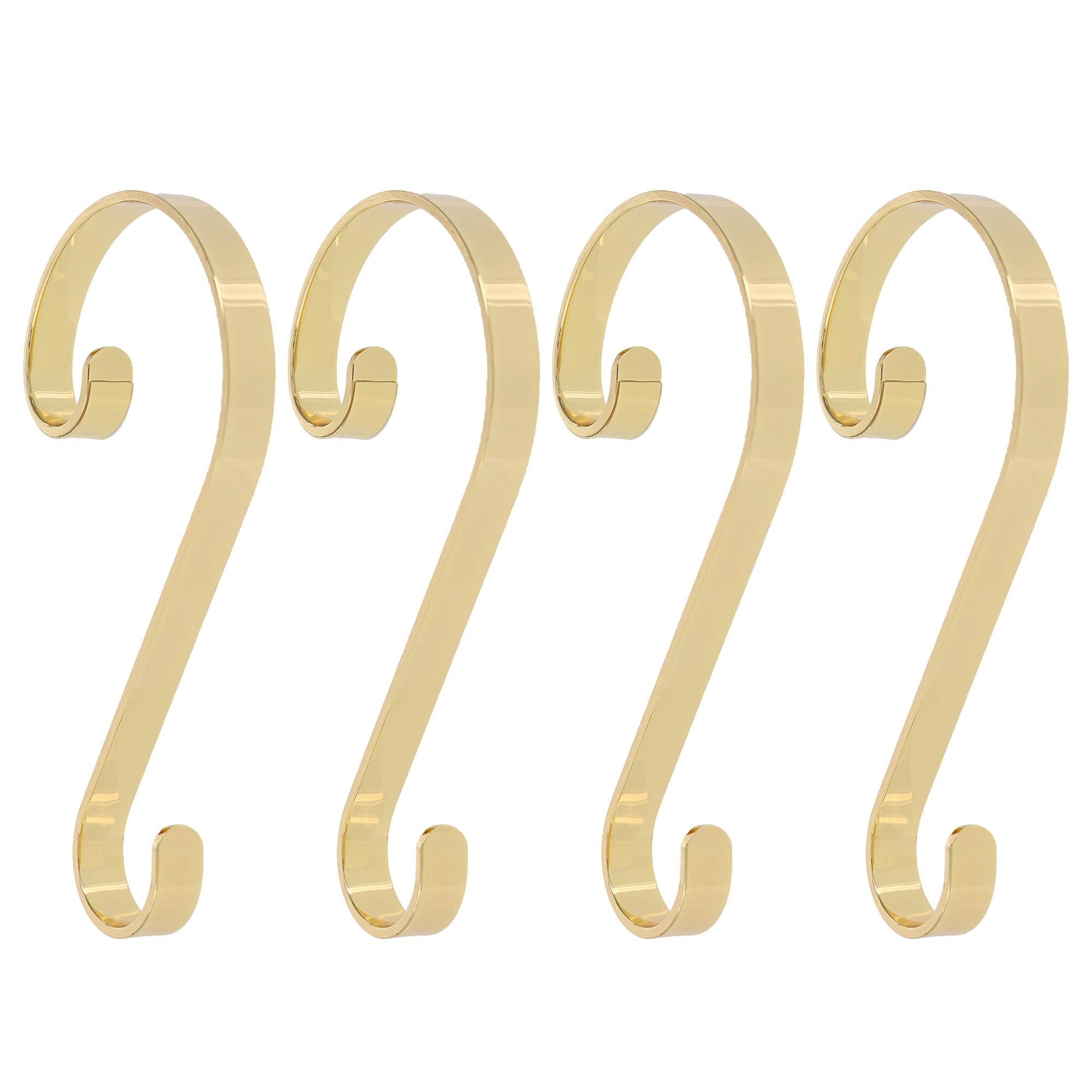 Haute Decor Stocking Scroll® Brass Stocking Holders, 4ct.