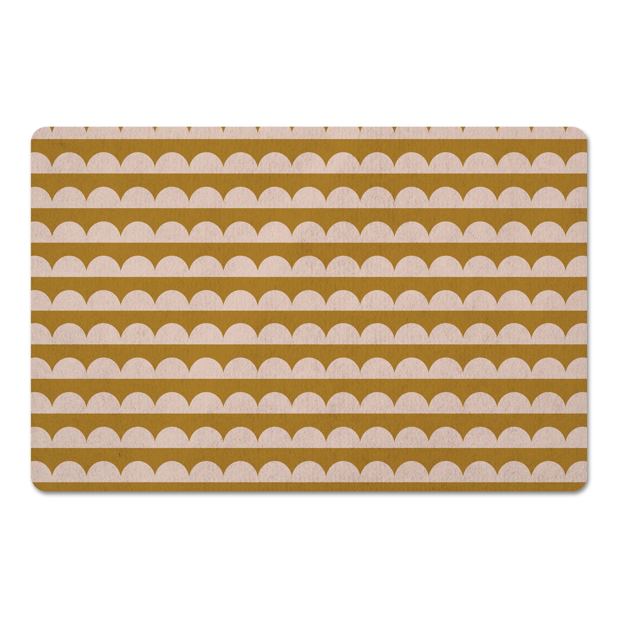 Scalloped Circle 27" x 18" Floor Mat