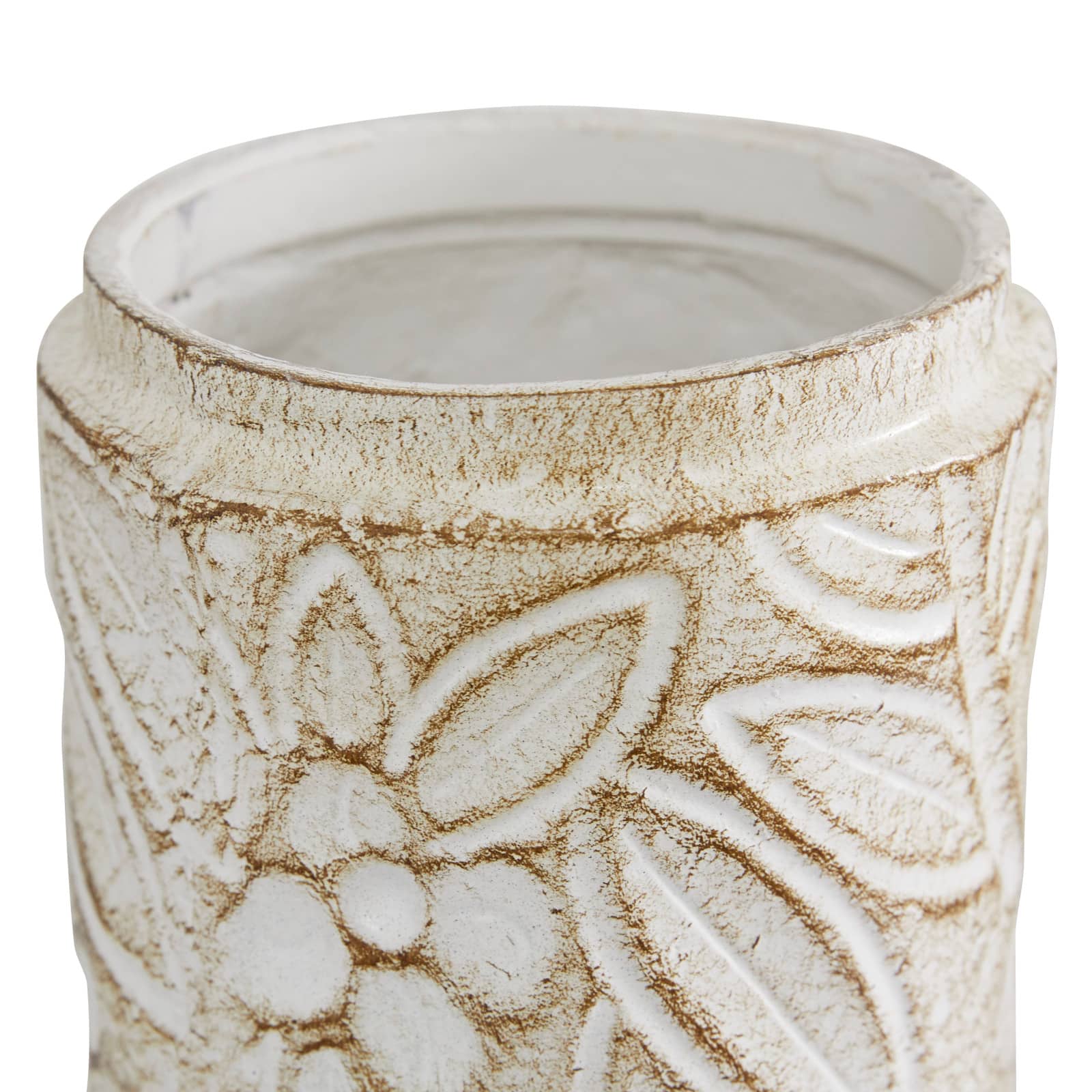White Dolomite Farmhouse Decorative Jar Set