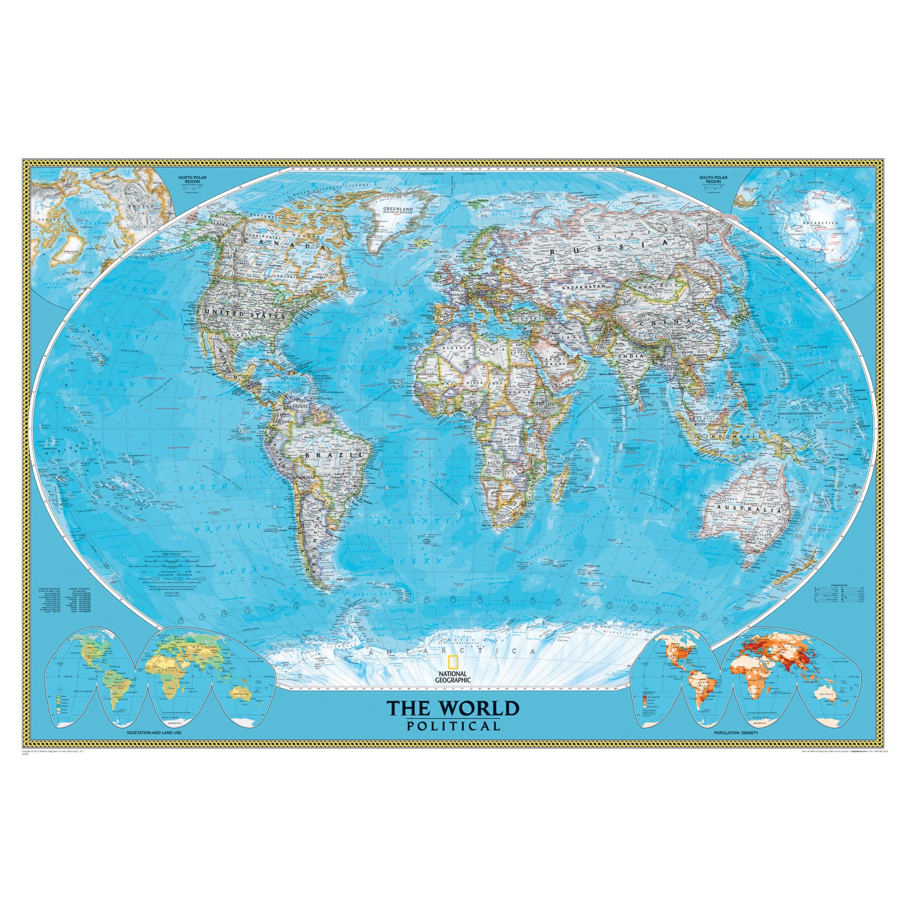 National Geographic™ World Classic Mural Wall Map