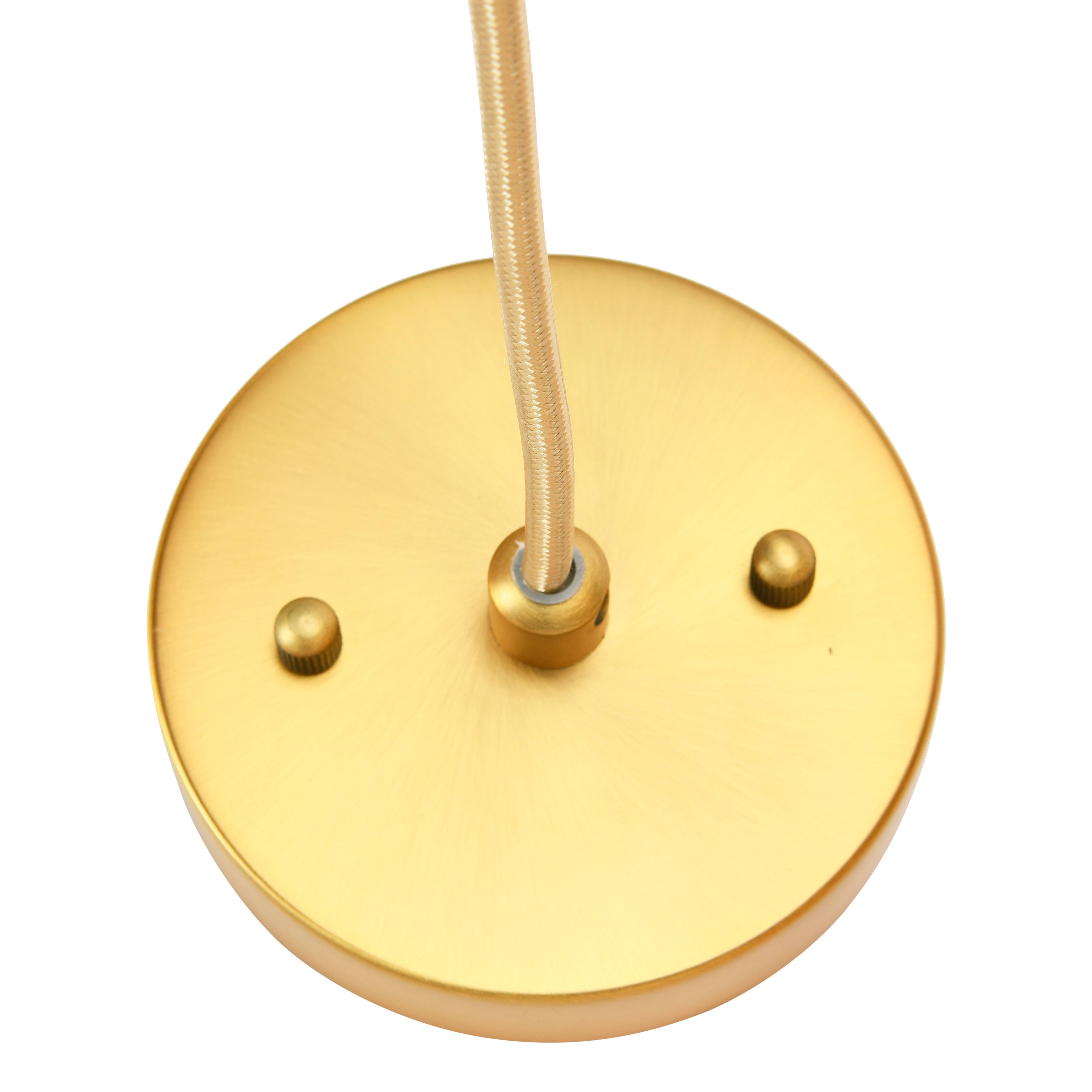 Hello Honey® Gold Metal with 5-Tiered Cream Fringe Pendant Lamp